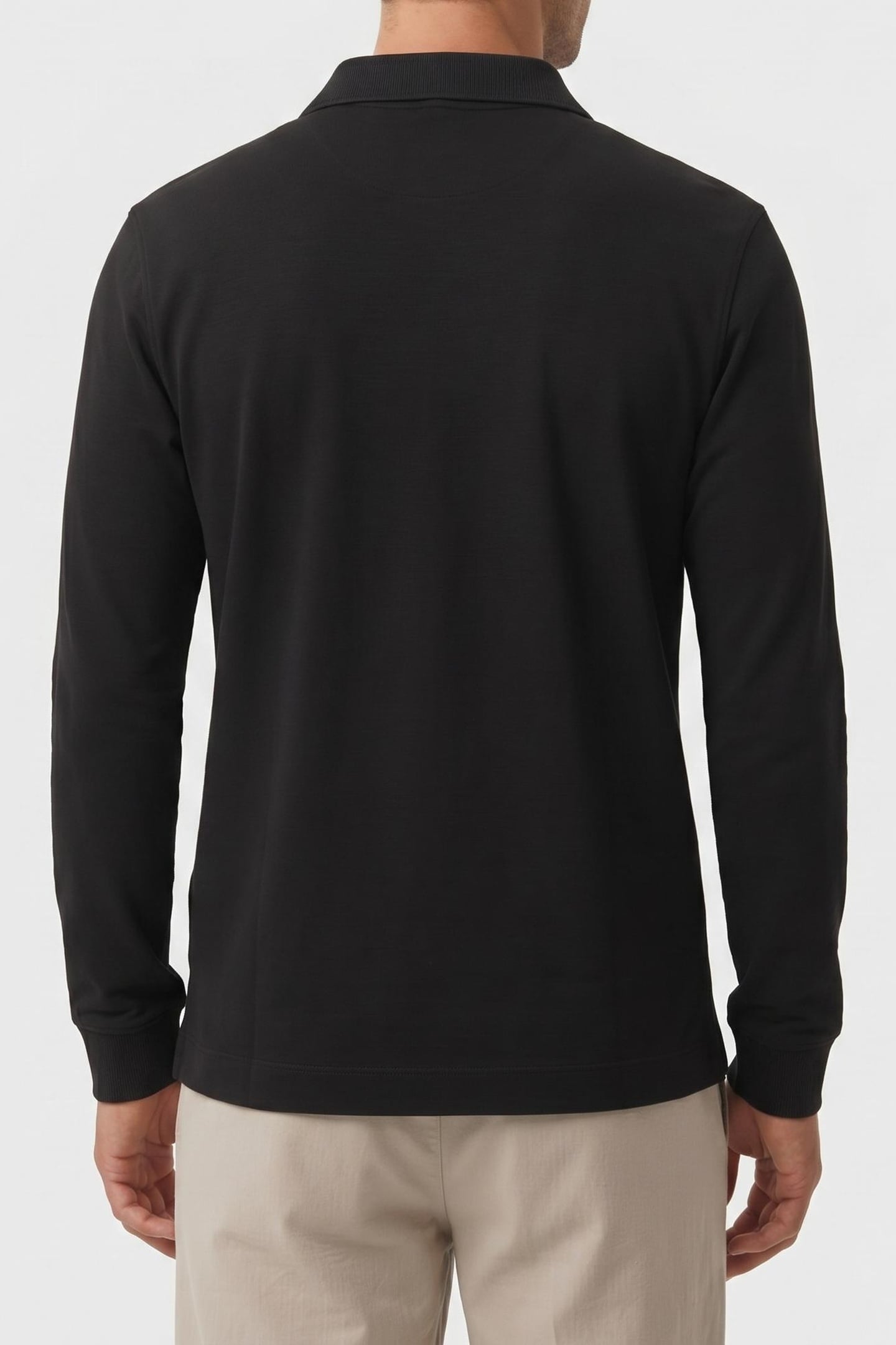 LS LUXE INTERLOCK POLO BLACK 2