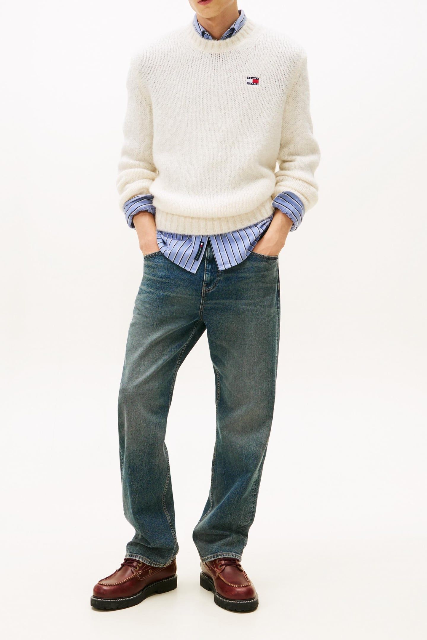 REGULAR COSY TEXTURED SWEATER ANCIENT WHITE 2