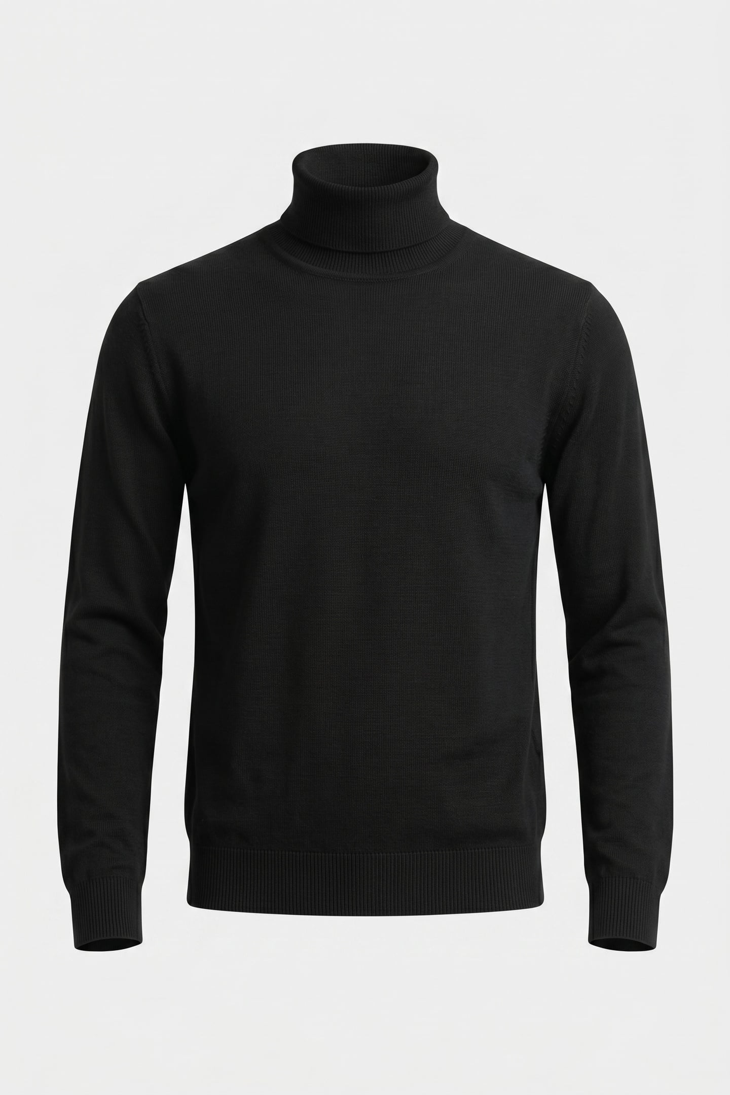 MERINO WOOL TURTLE NECK BLACK 5