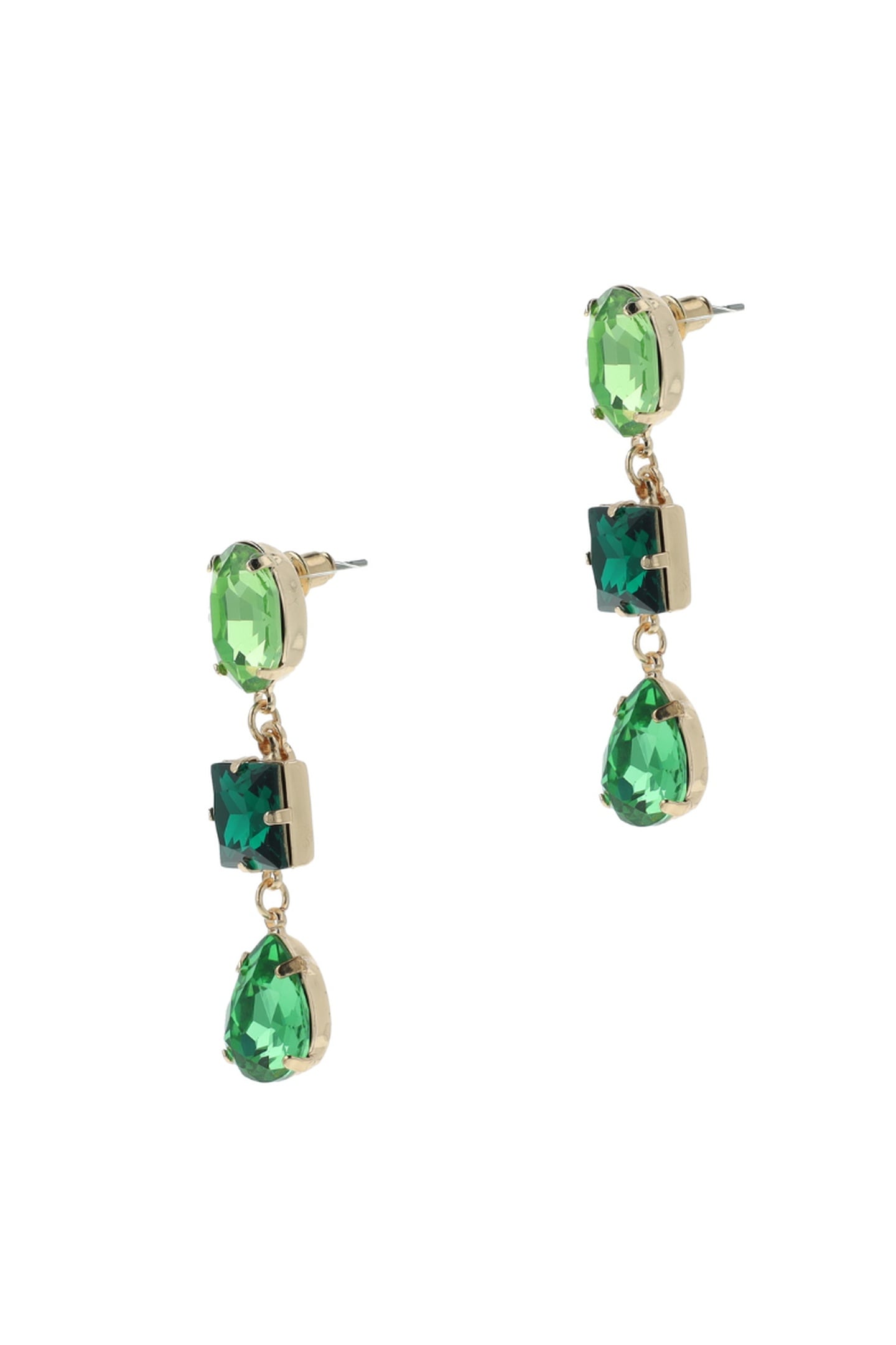 GREEN CRYSTAL EARRINGS 2
