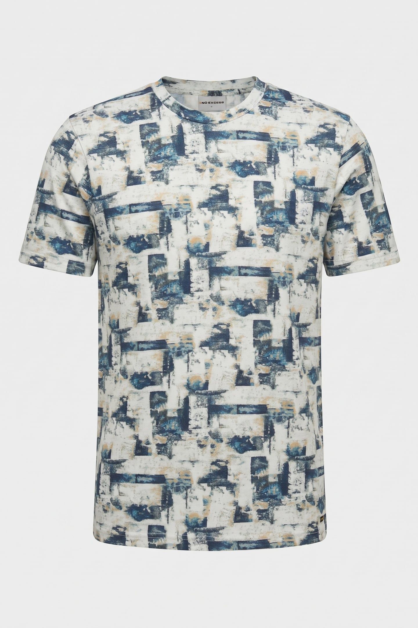 T-SHIRT CREWNECK ALLOVER PRINTED BLUE 3