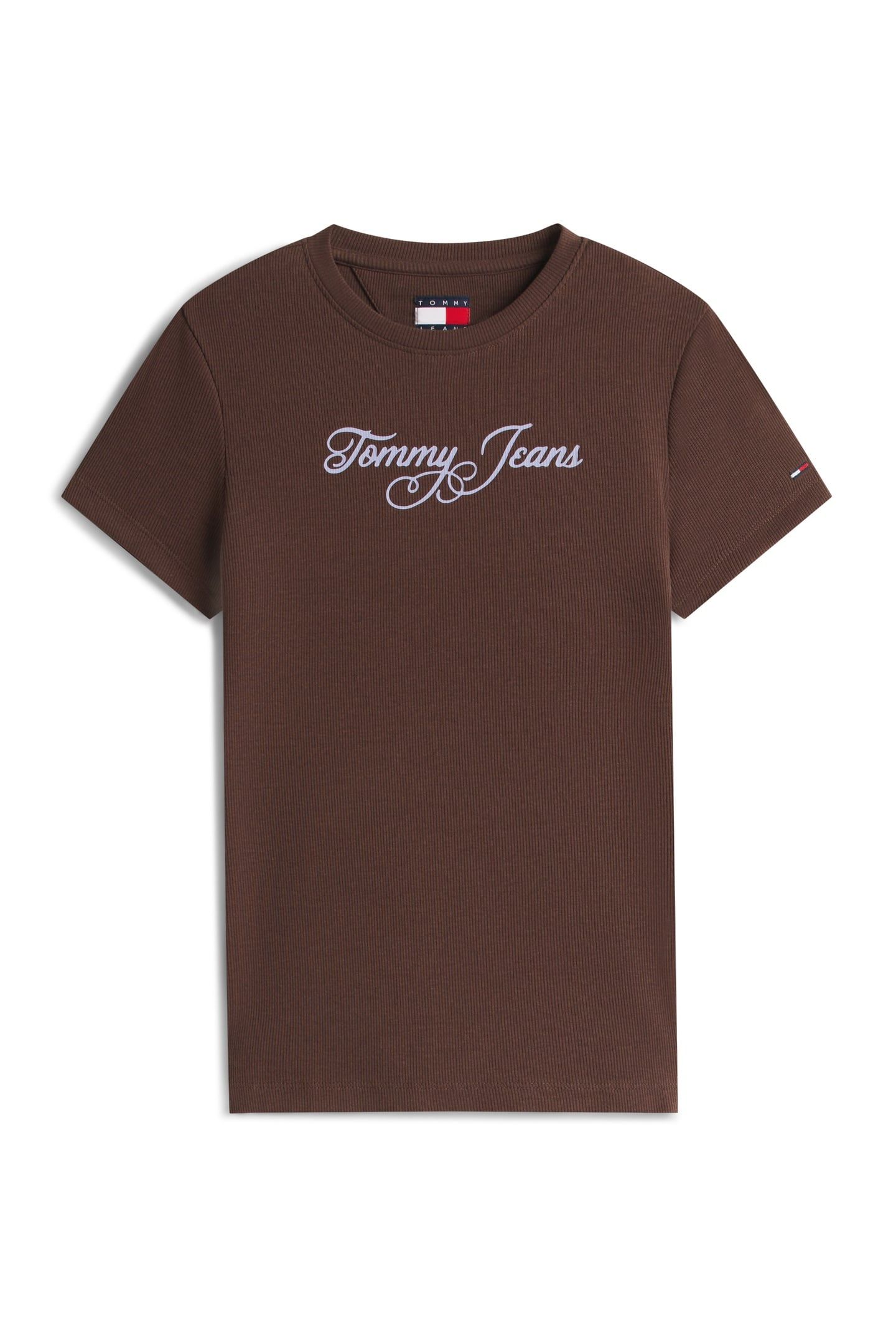 SLIM ESSENTIAL LOGO T-SHIRT BLACK WALNUT 4