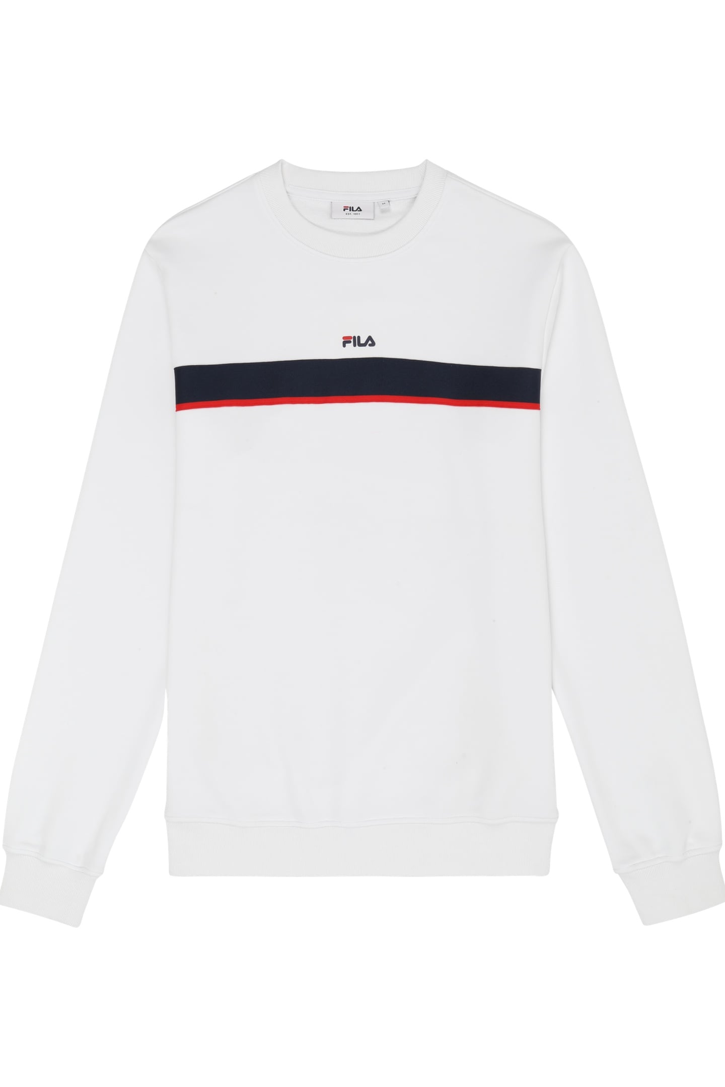 SAGANO REGULAR TAPED CREWNECK SWEATSHIRT BRIGHT WHITE 4
