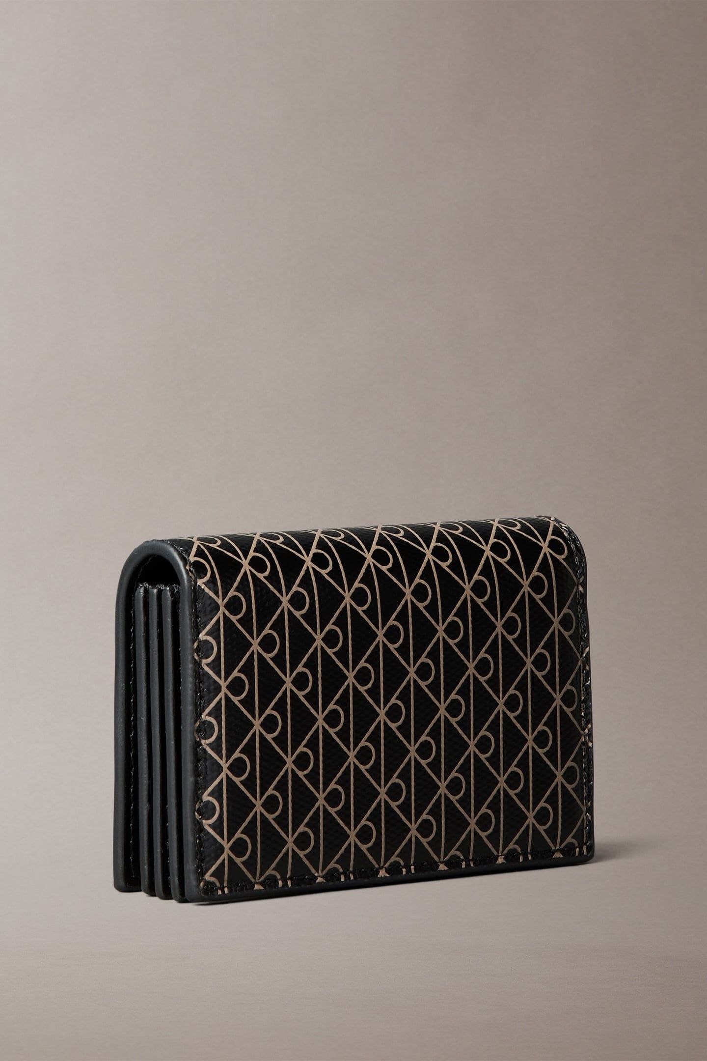 EMBLEM ACCORDION CARDHOLDER BLACK AOP 3