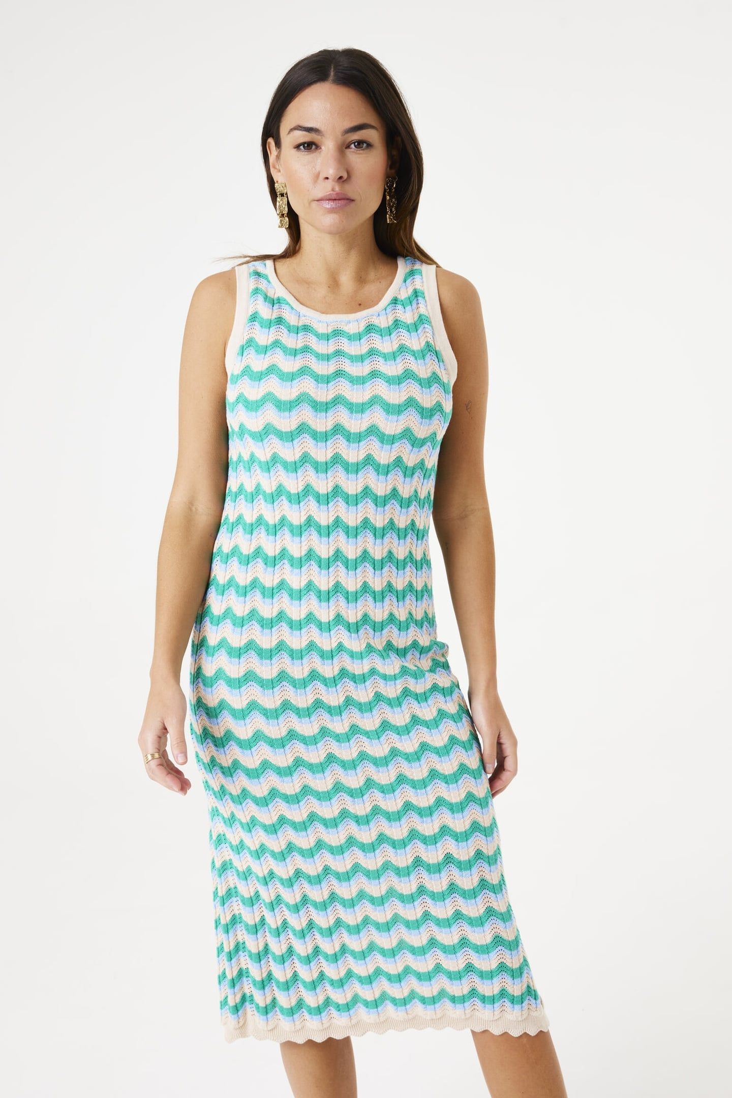 LADIES DRESS VIVID GREEN 1