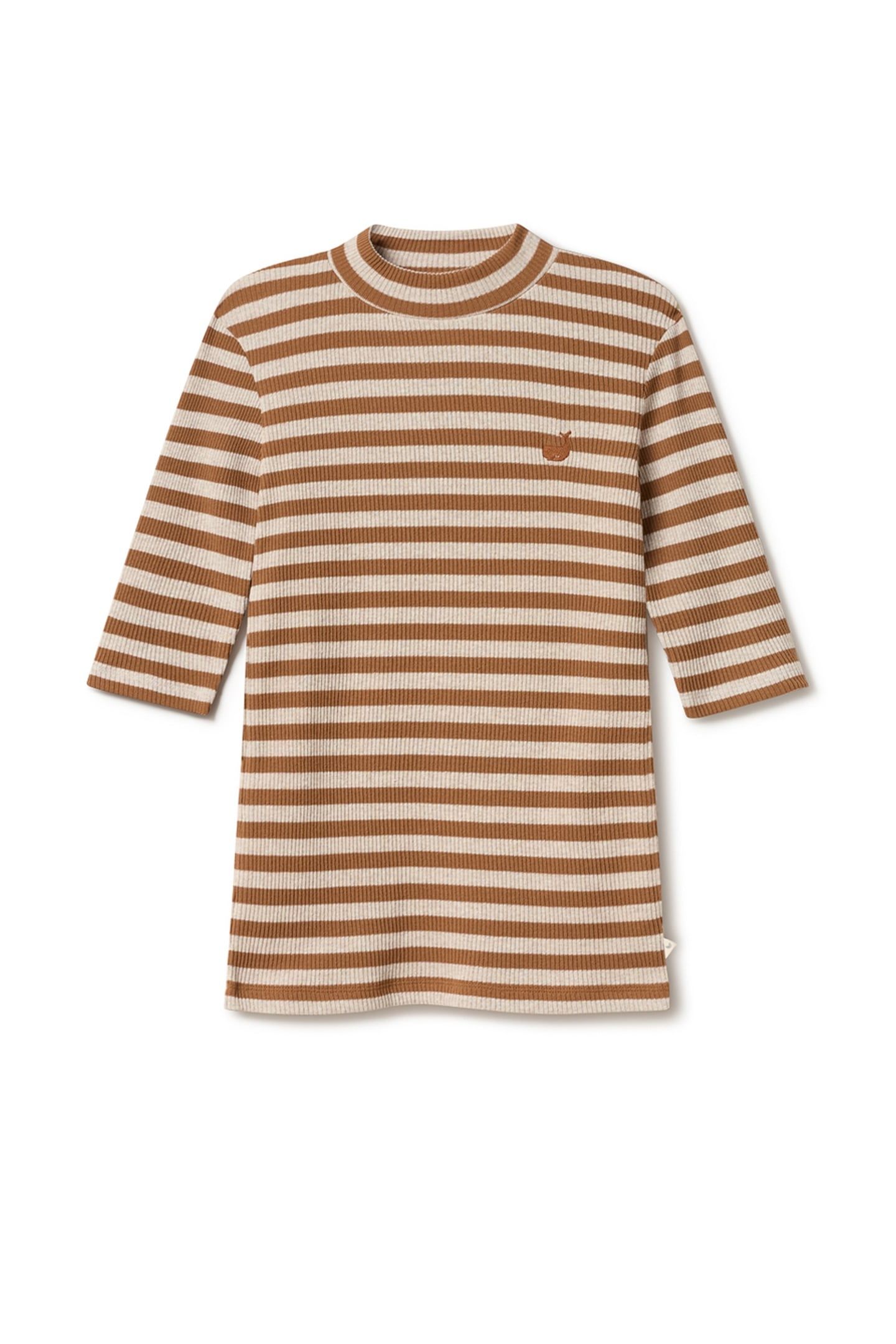 LEVITHA T-SHIRT CARAMEL STRIPES 4