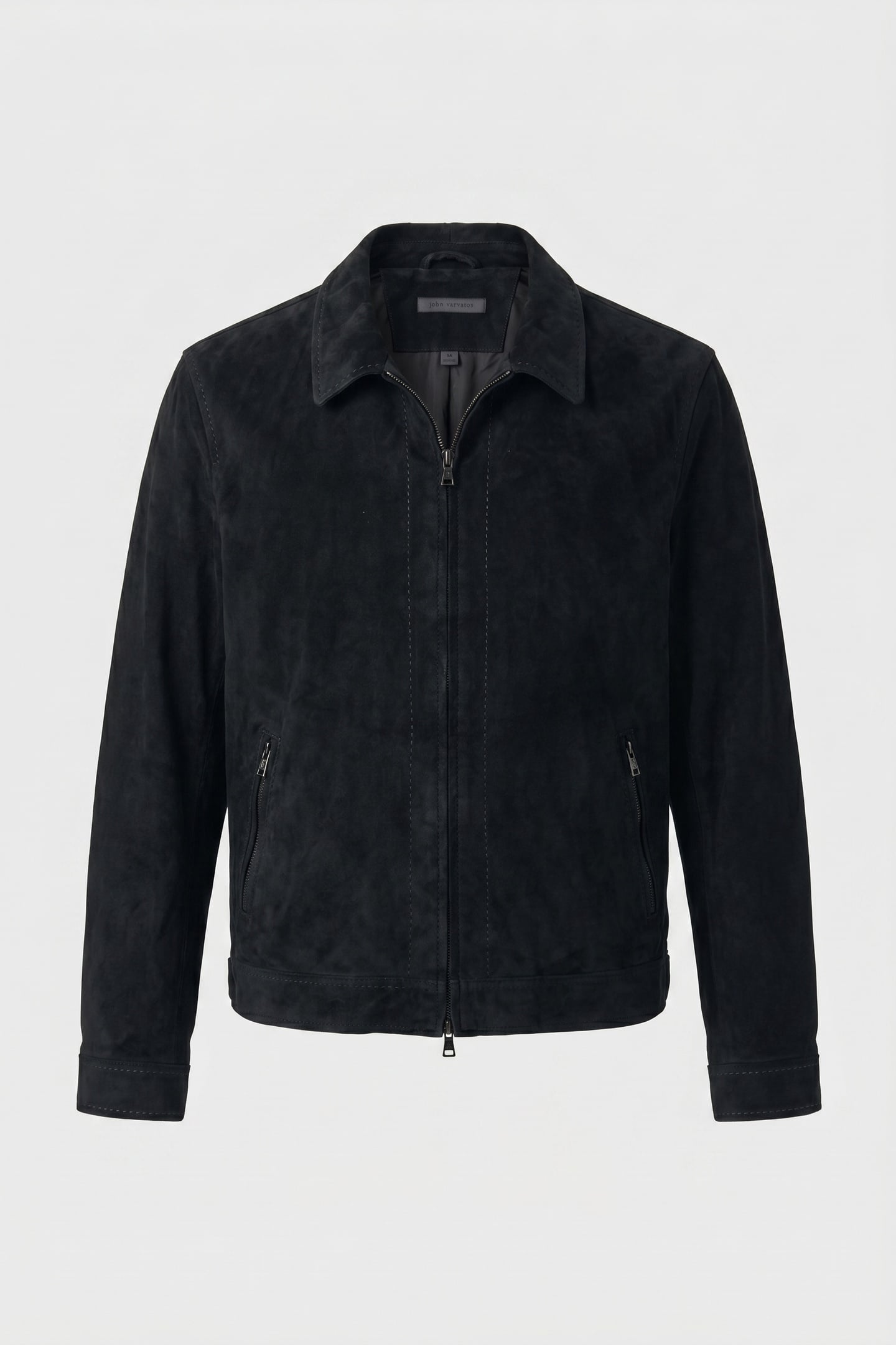 DUNDY JACKET - ZIP CLOSURE VELVET JACKET CHARCOAL 3