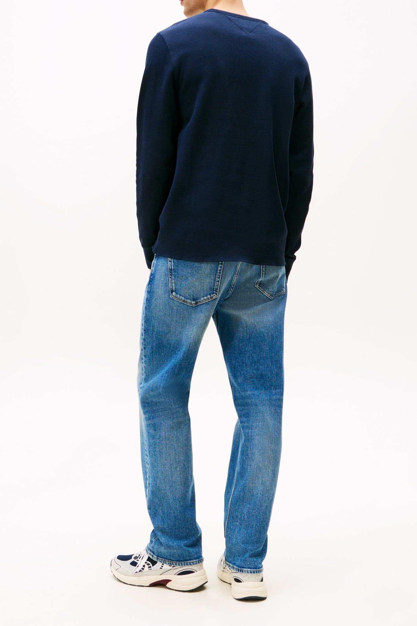 SLIM WAFFLE T-SHIRT DARK NIGHT NAVY 3