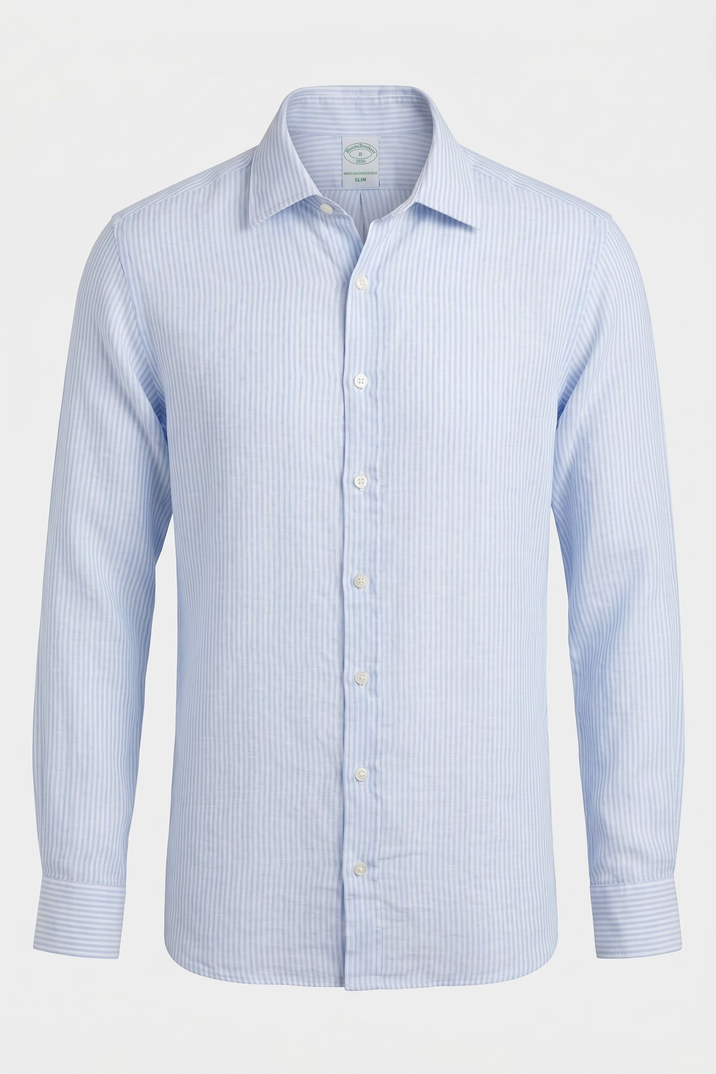 CLASSIC COLLAR SHIRT LINEN LIGHT BLUE 5
