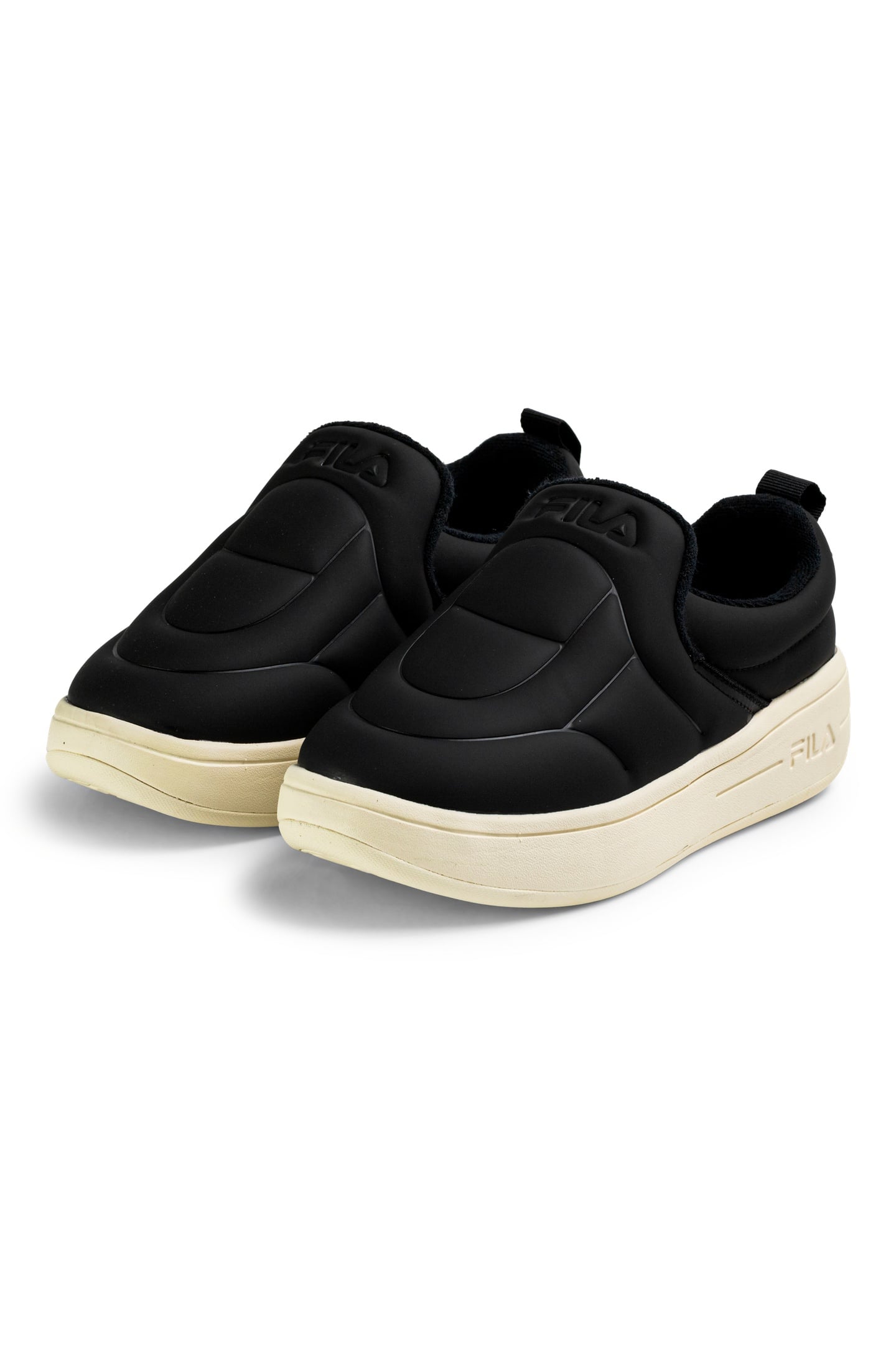 SUPERBUBBLE SLIPON WMN BLACK-ANTIQUE WHITE 2