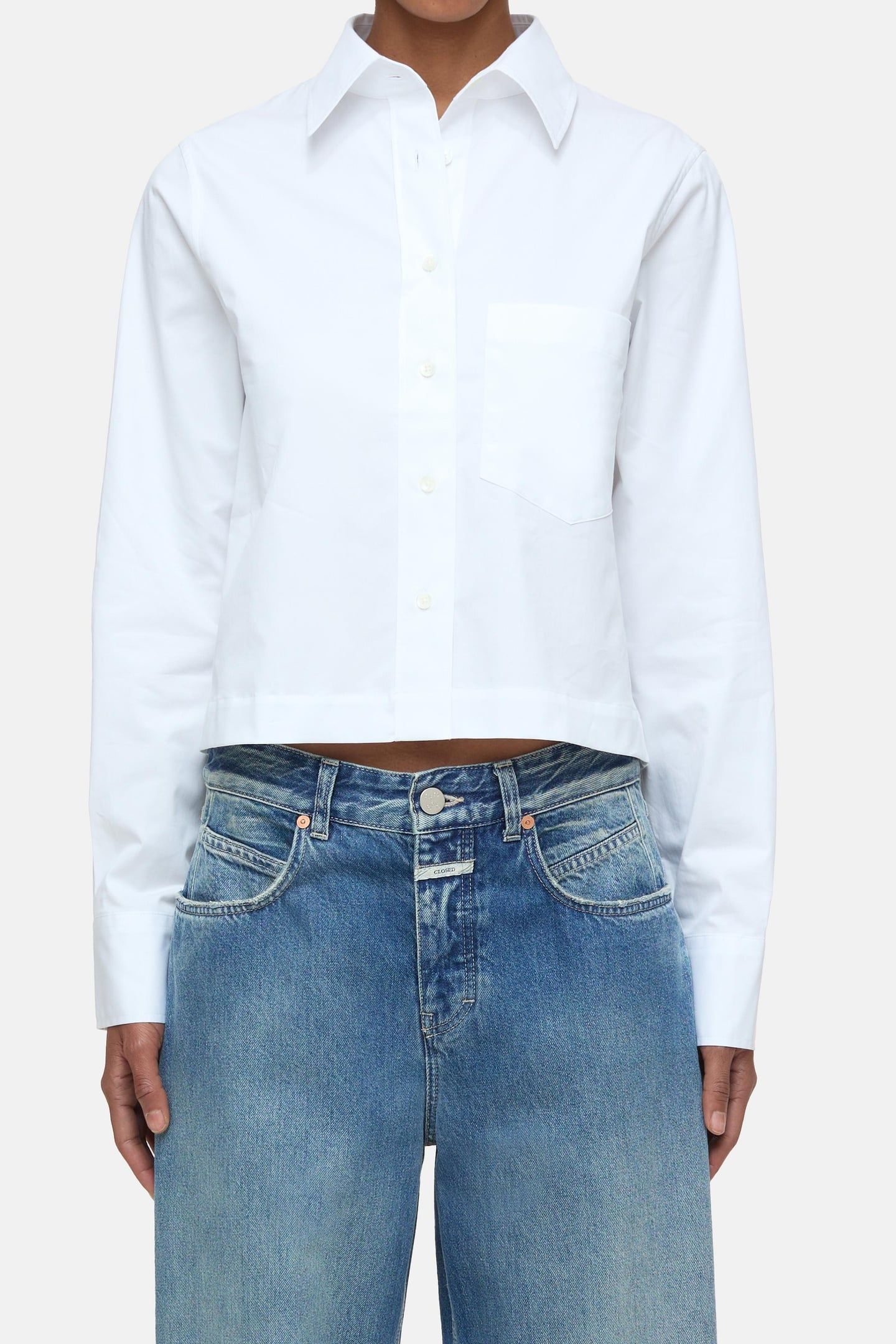 CROPPED CLASSIC SHIRT WHITE 3