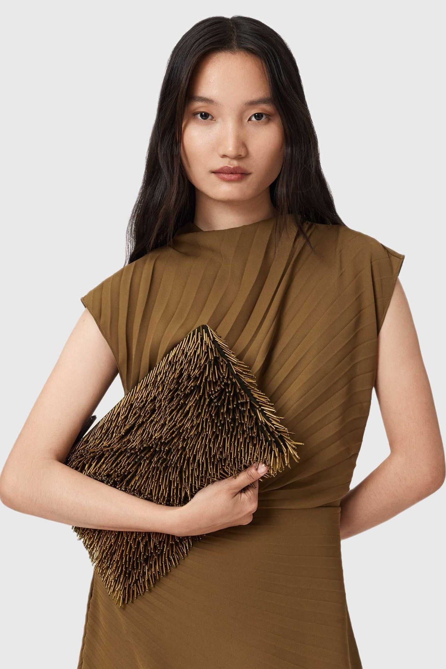 BETTINA BEAD CLUTCH WARM BRASS 2