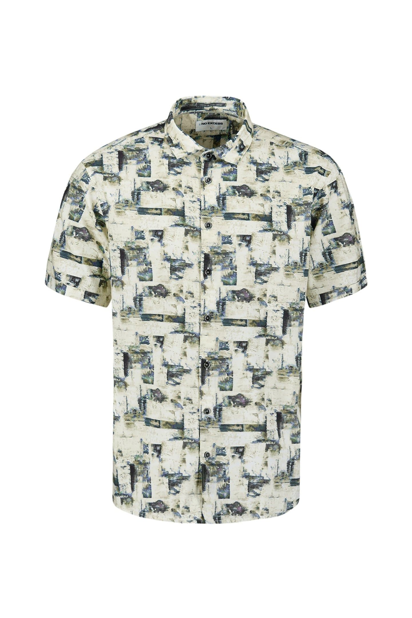 SHIRT SHORT SLEEVE ALLOVER PRINTED BLUE 3