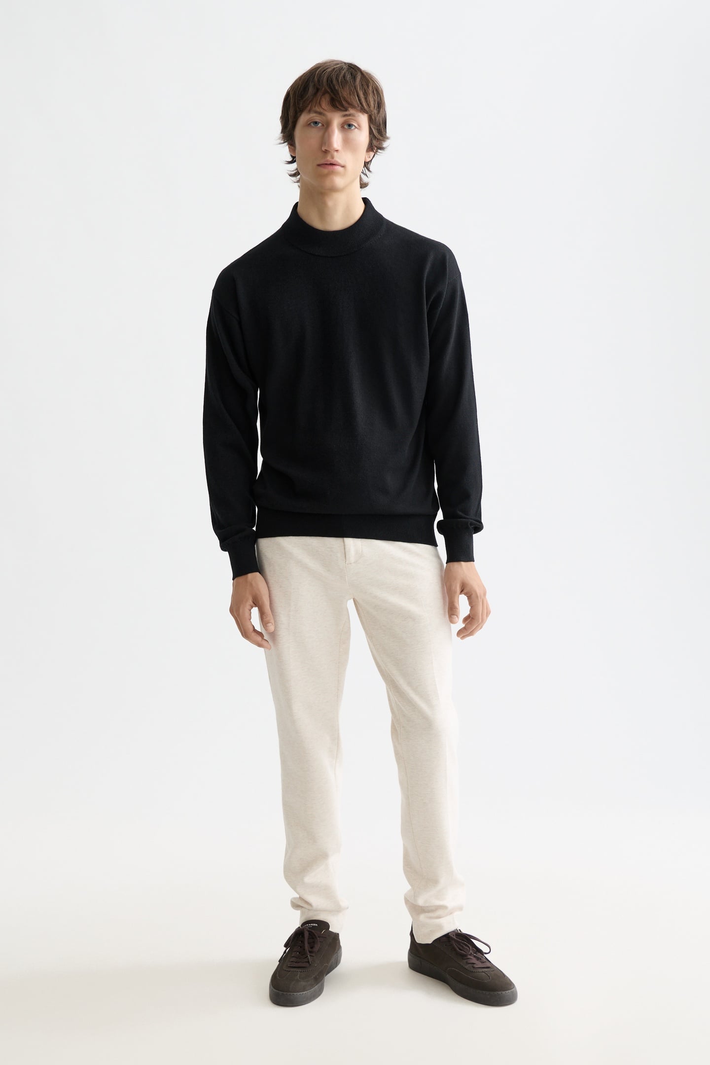 CORE - DROPPED SHOULDER MOCK NECK PULLOVER BLACK 1