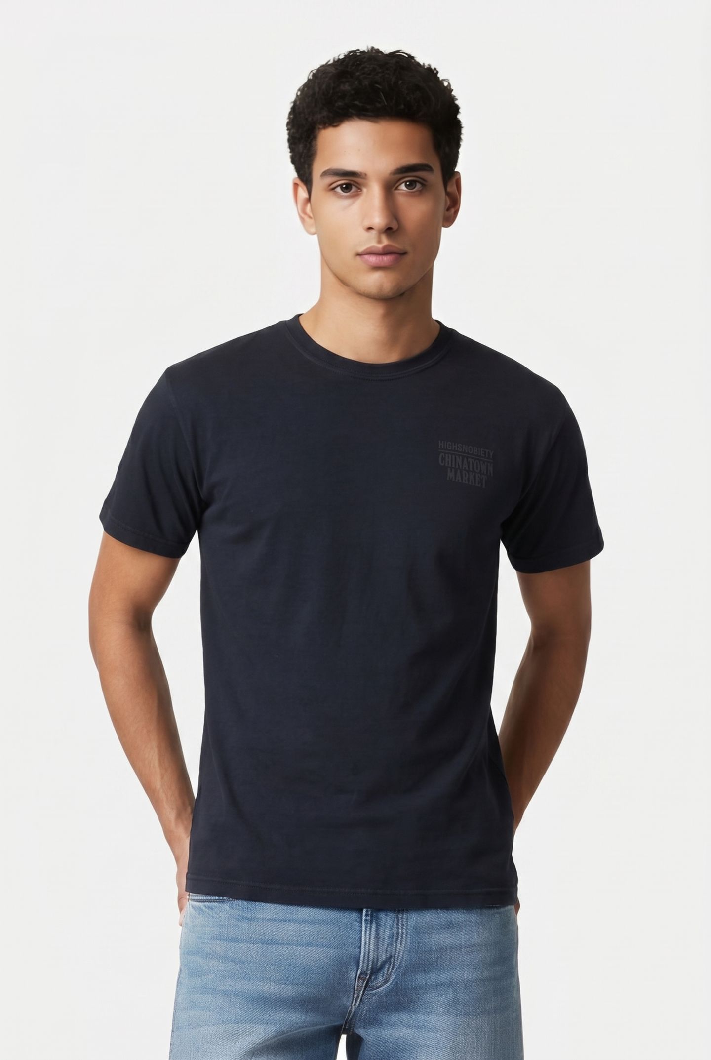 CHINATOWN MARKET – CHINATOWN MARKET X HS BLACK T-SHIRT 1