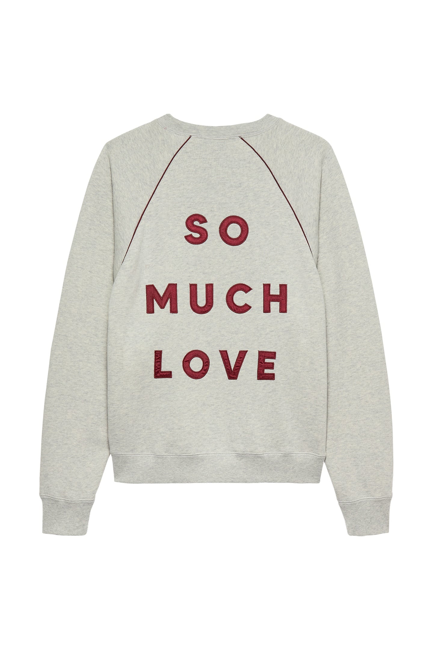 GRAPHIC SWEATER WITH PIPING LIGHT GREY MELANGE 4