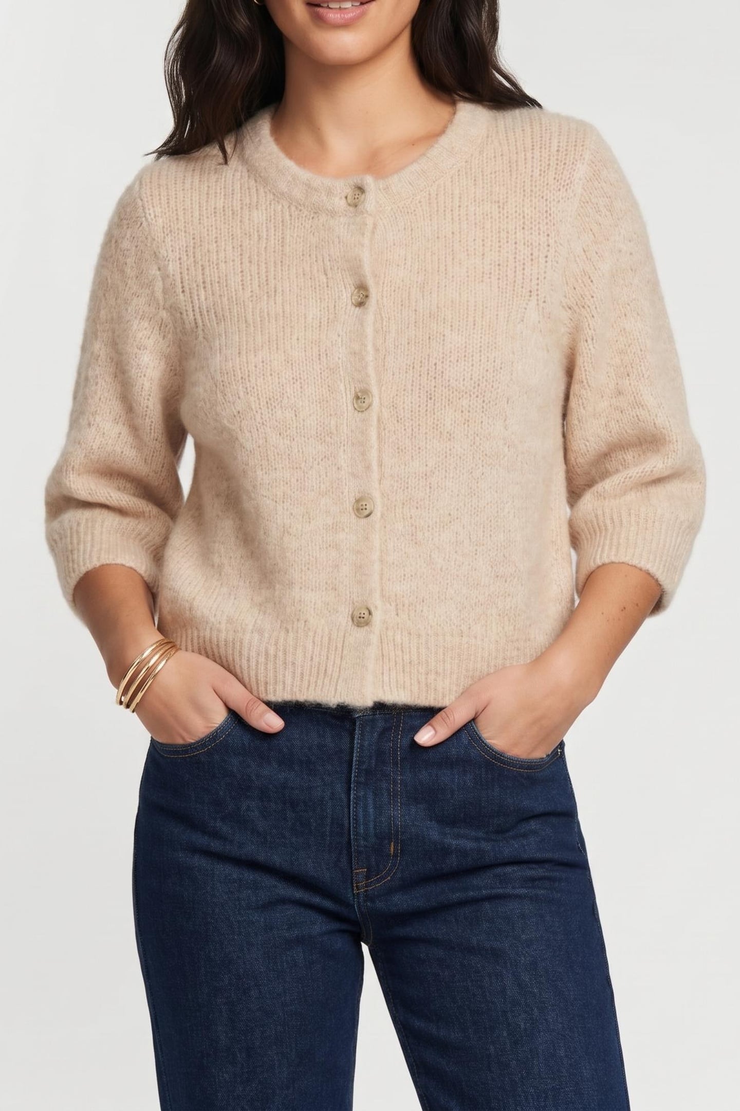 CAROLINE CARDIGAN OATMEAL 1