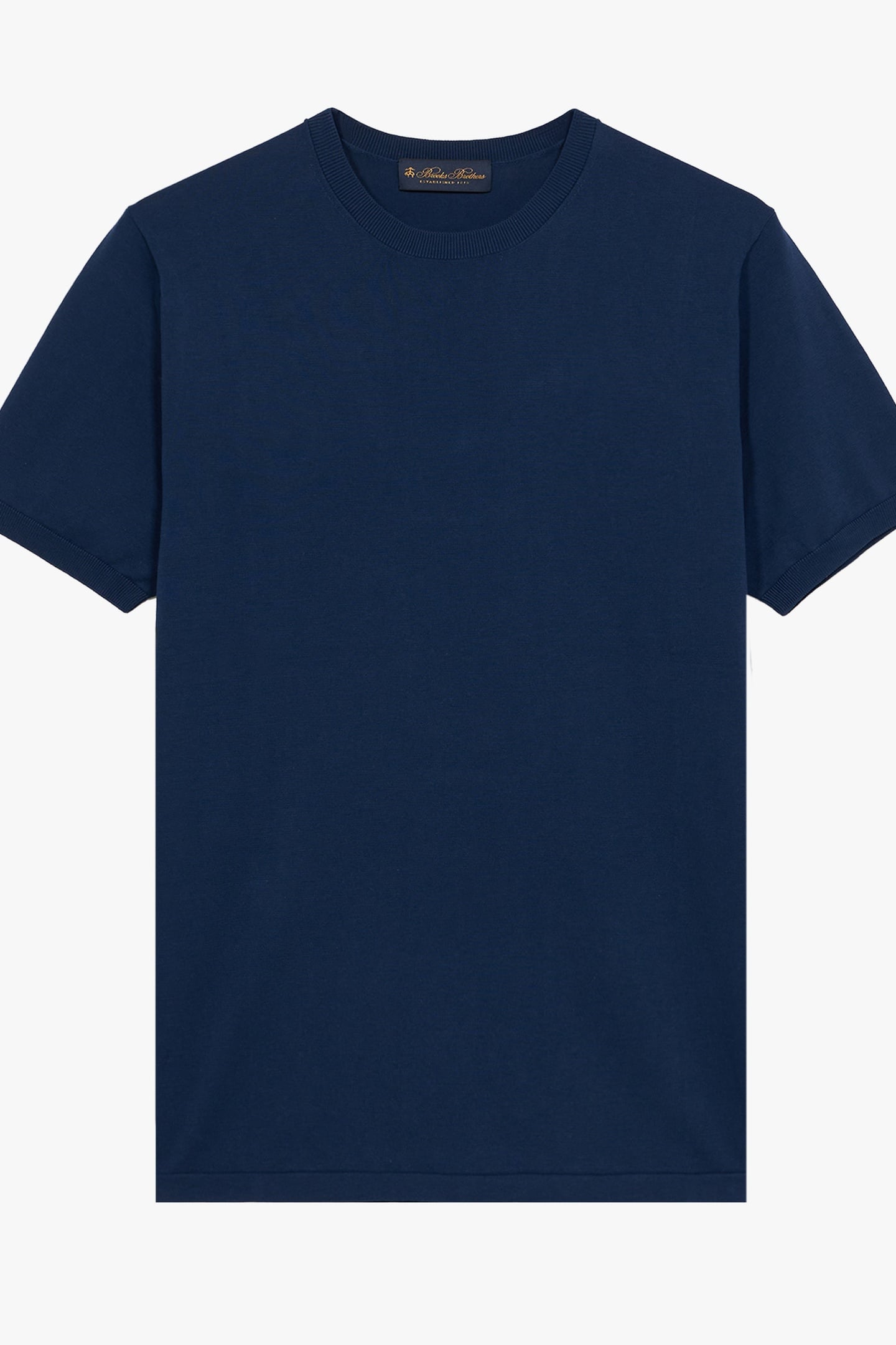 DARK BLUE MAKO COTTON SHORT SLEEVE SWEATER DARK BLUE 4