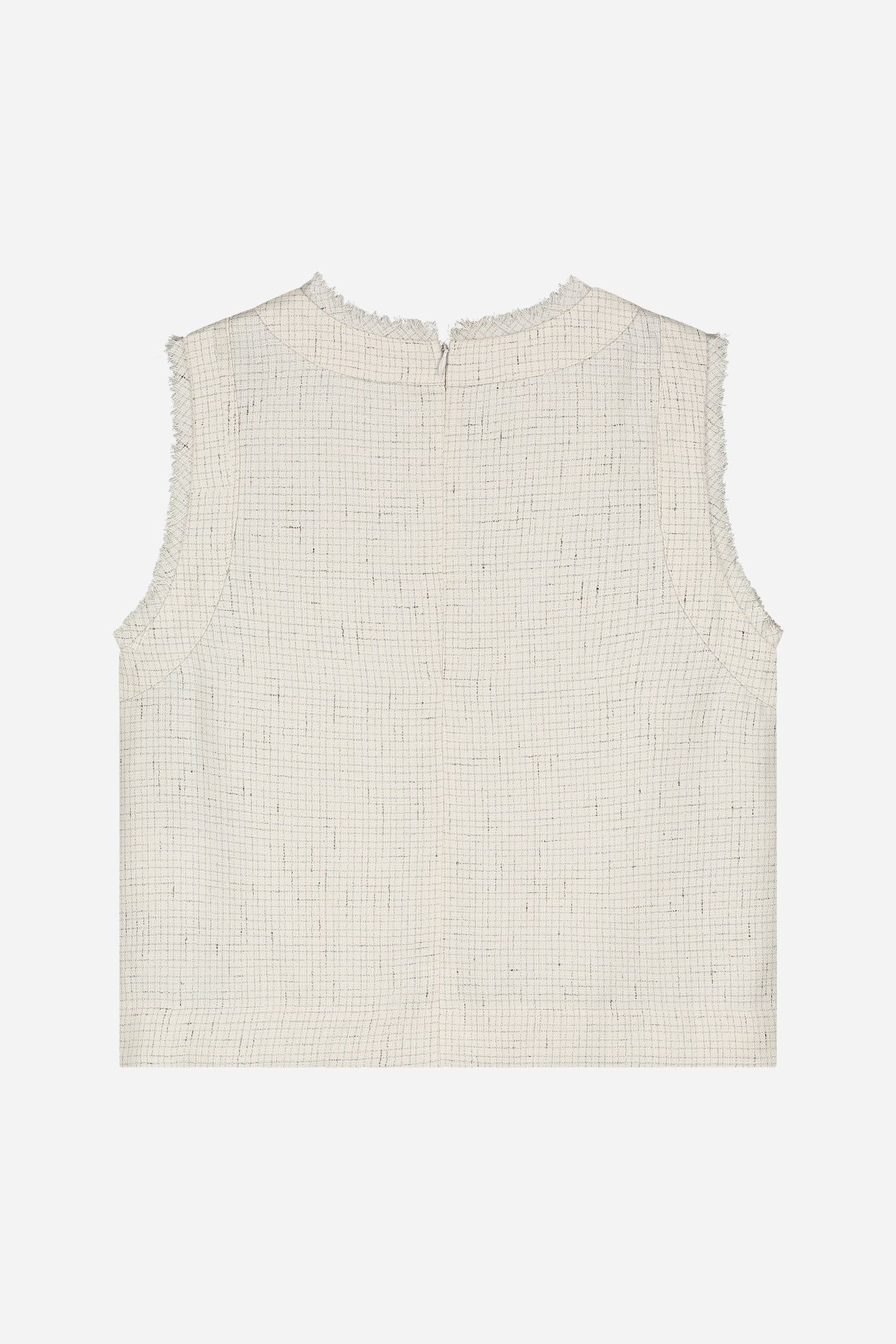 NOUS SOMMES LABELS – PATTIE TWEED TOP WHITE 5