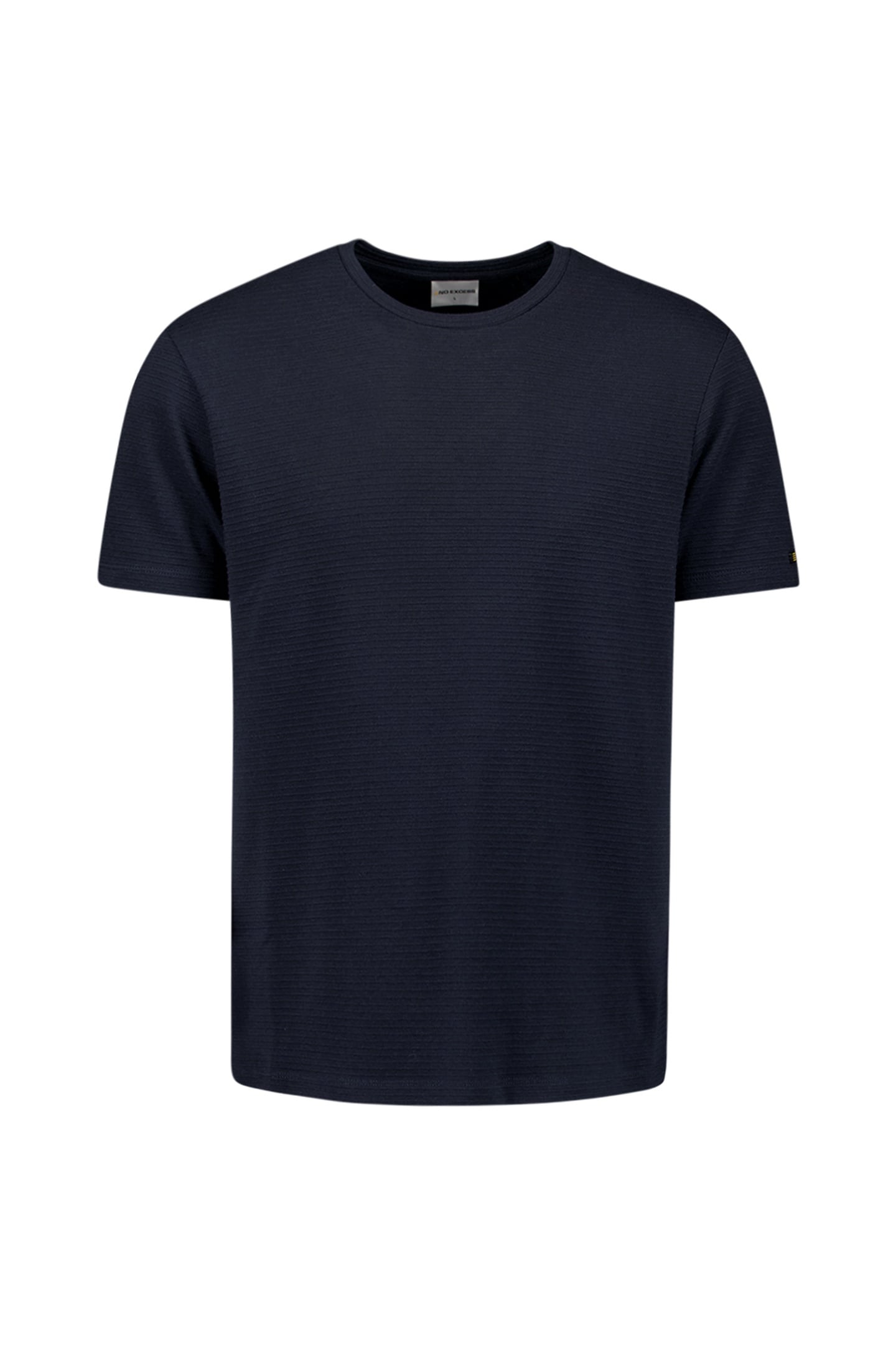 T-SHIRT CREWNECK SOLID RELIEF JACQUARD DEEP BLUE 5