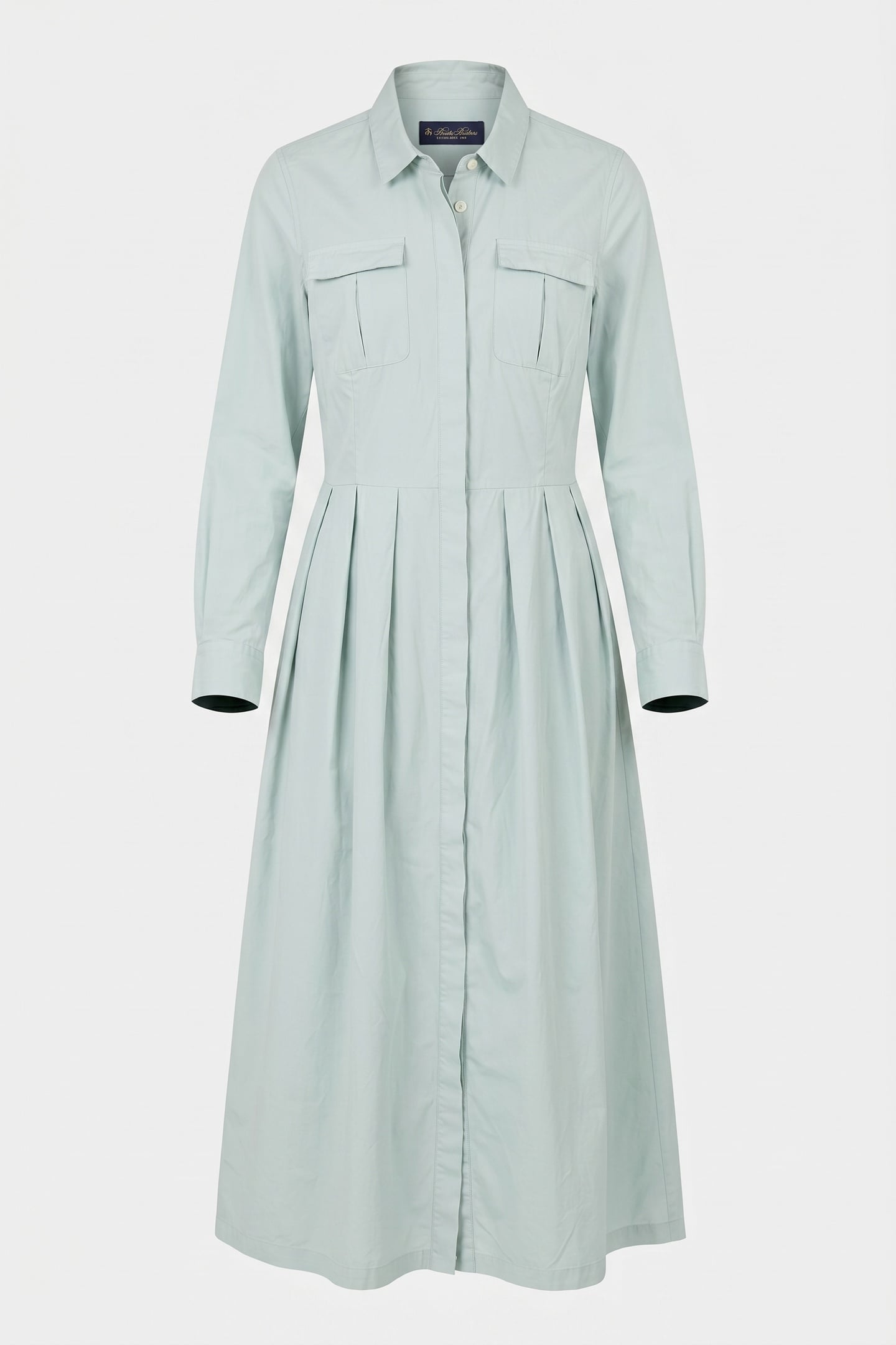 SHIRT DRESS W/POCKETS COTTON SAGE 4
