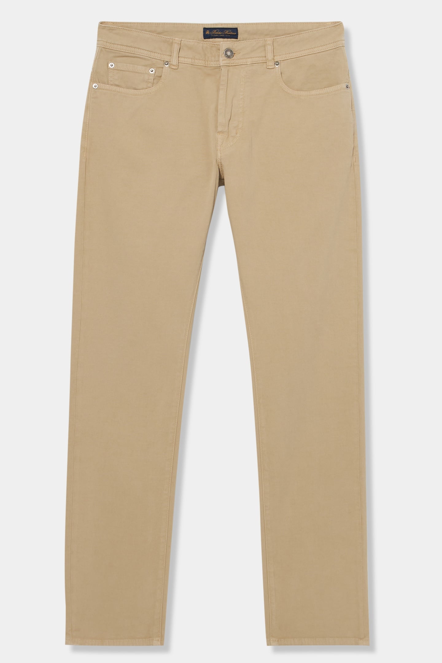 STRETCH COTTON 5-POCKET TROUSERS BEIGE 4