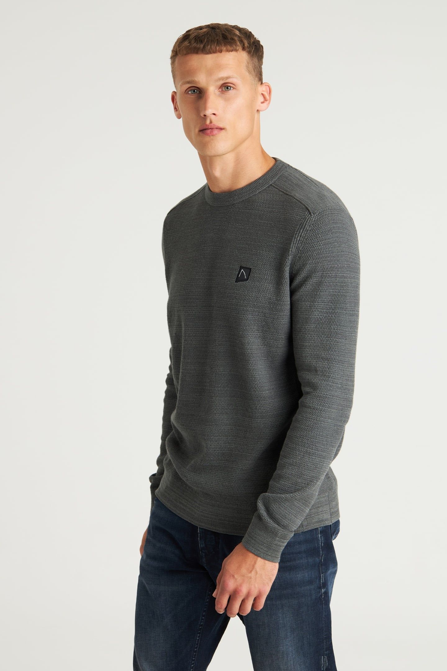 BASAL MIXED PULLOVER VOLCANIC ASH 2