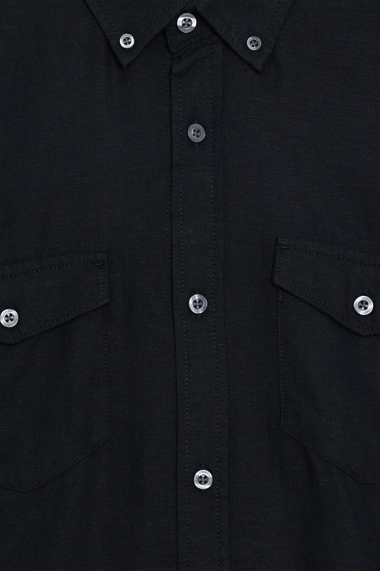 LINEN 2 POCKET LS BLACK 4