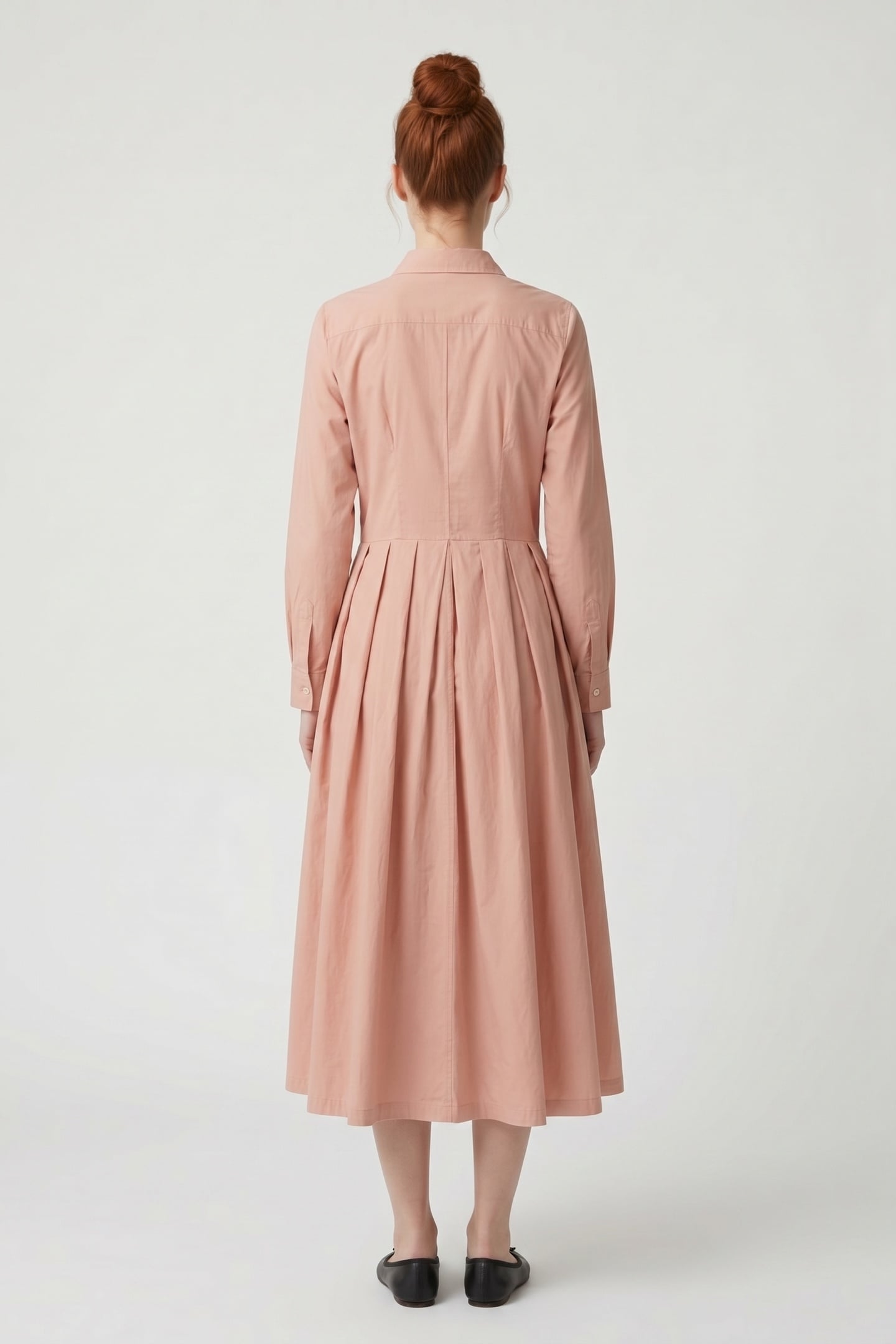 SHIRT DRESS W/POCKETS COTTON SALMON 2