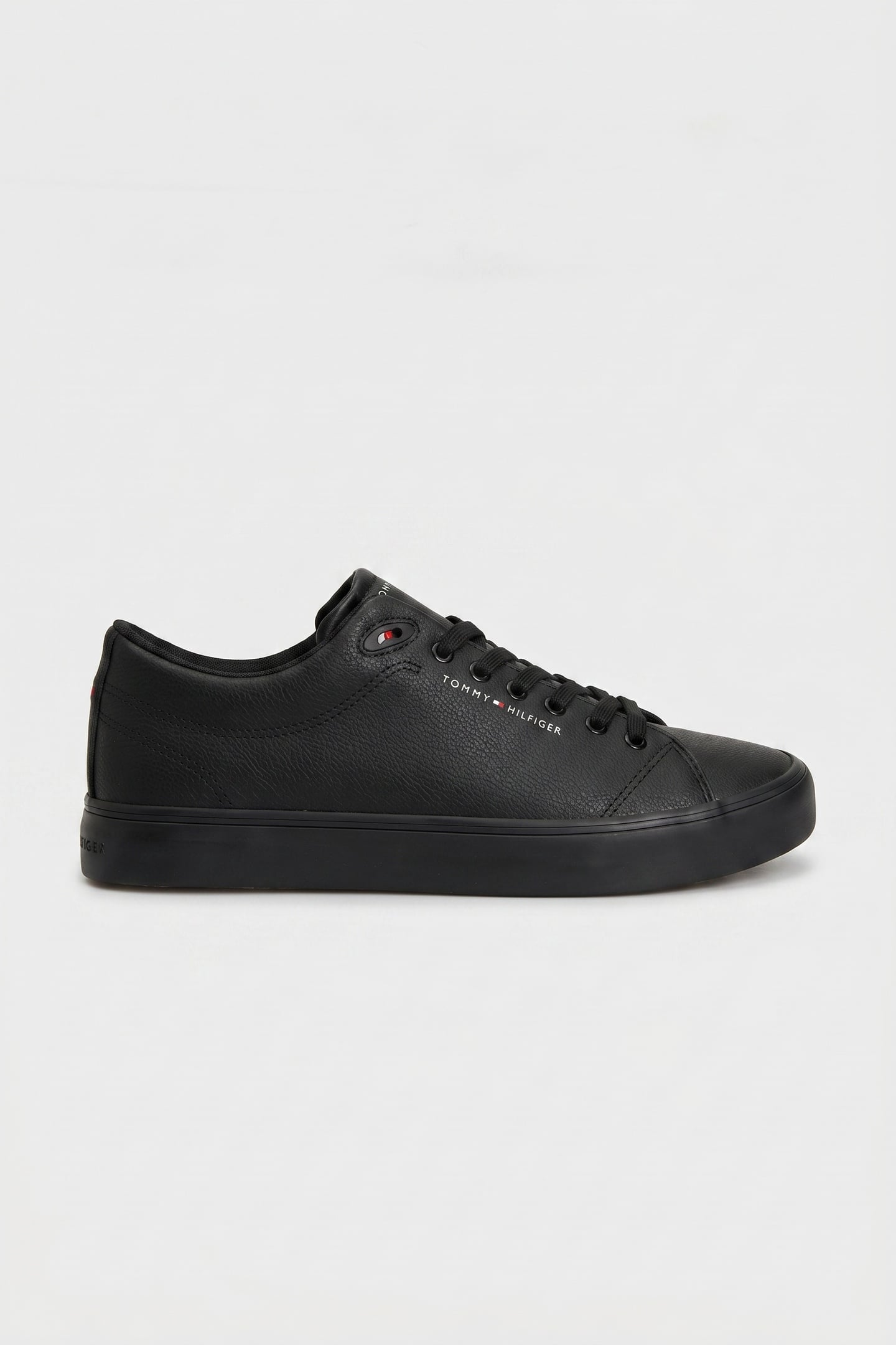 LOGO TRAINERS WITH LEATHER TRIPLE BLACK 1
