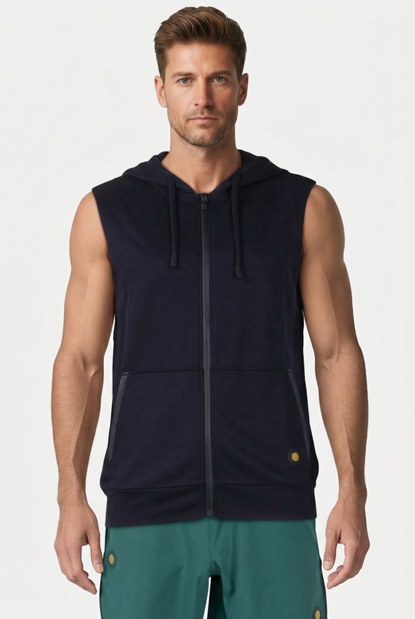 DRAPER - MEN'S SLEEVELESS HOODIE BLACK 1