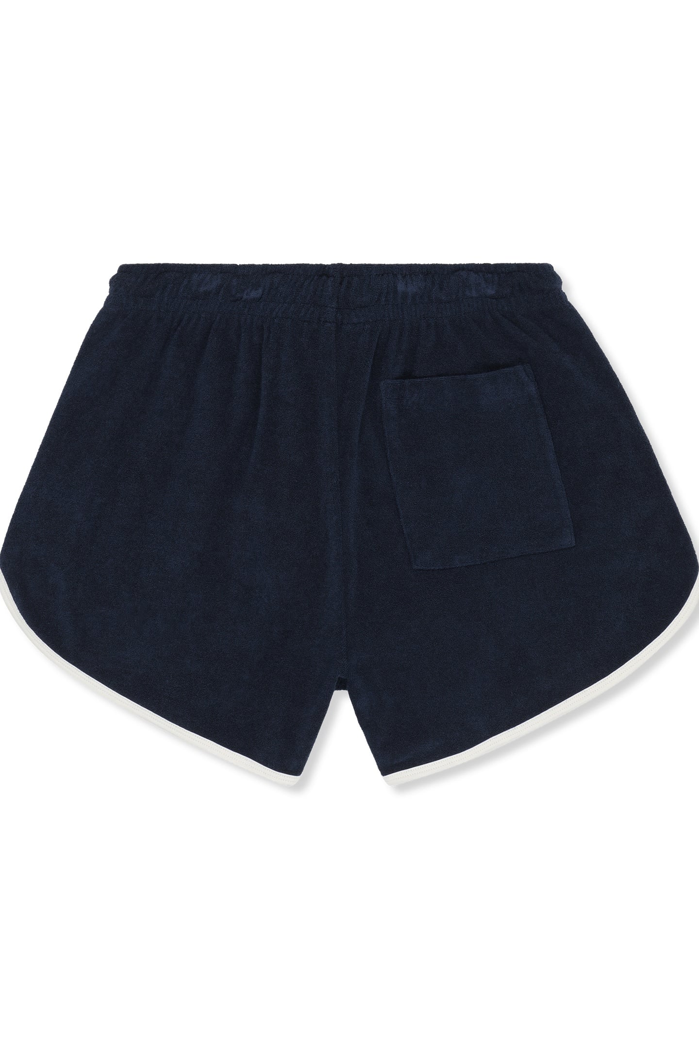 ADRIANO REGULAR CONTRAST BINDING TOWELLING SHORTS BLACK IRIS 5