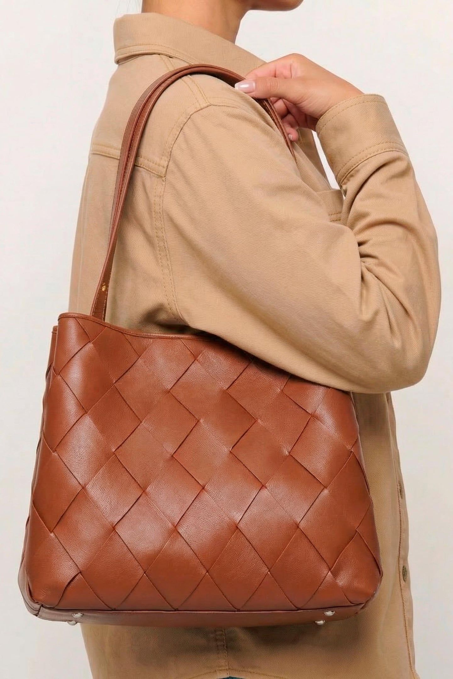 CHIARA BRAIDED FLORENCE BROWN W. GOLD 5