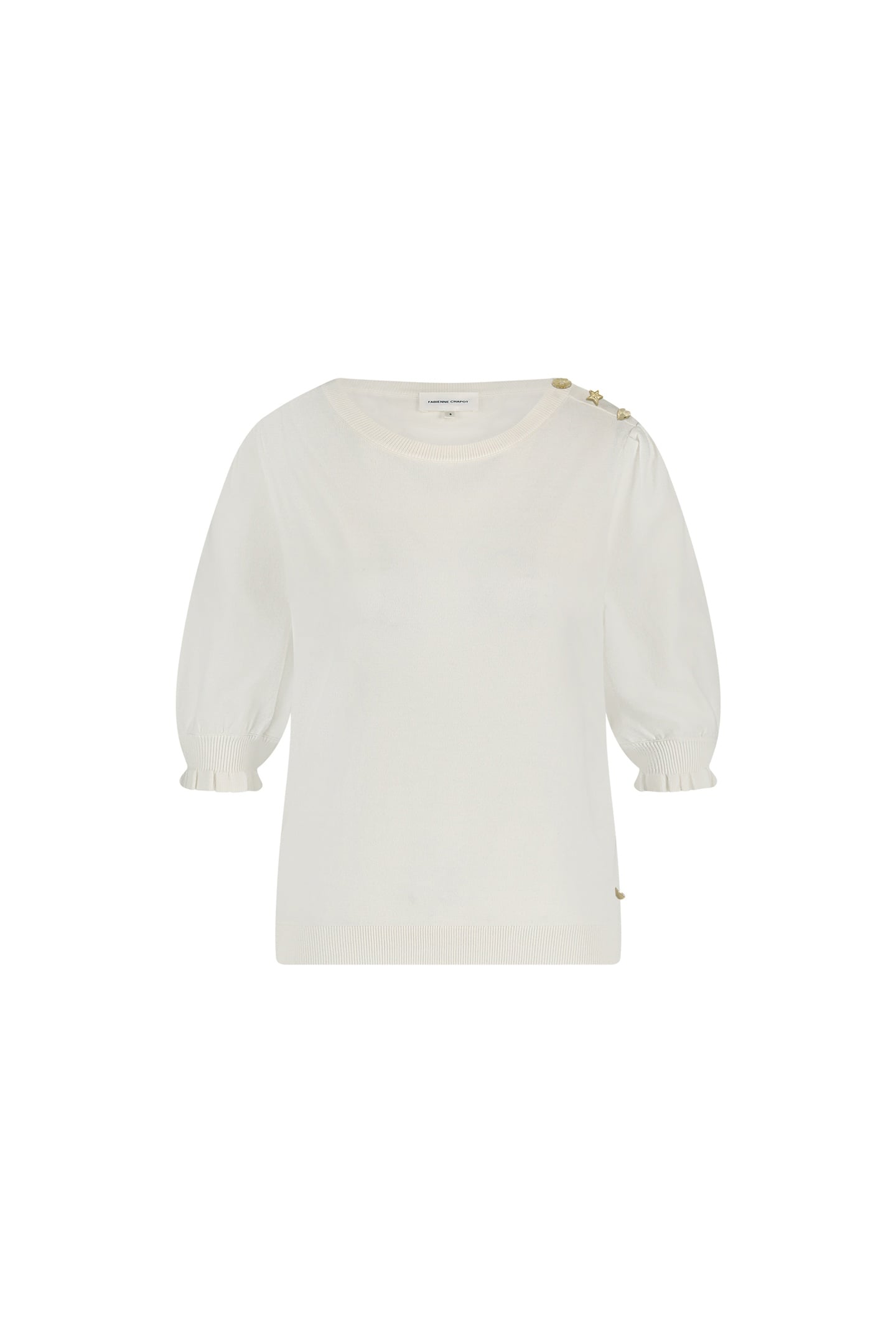MOLLY SHORT SLEEVE PULLOVER COSY WHITE 4