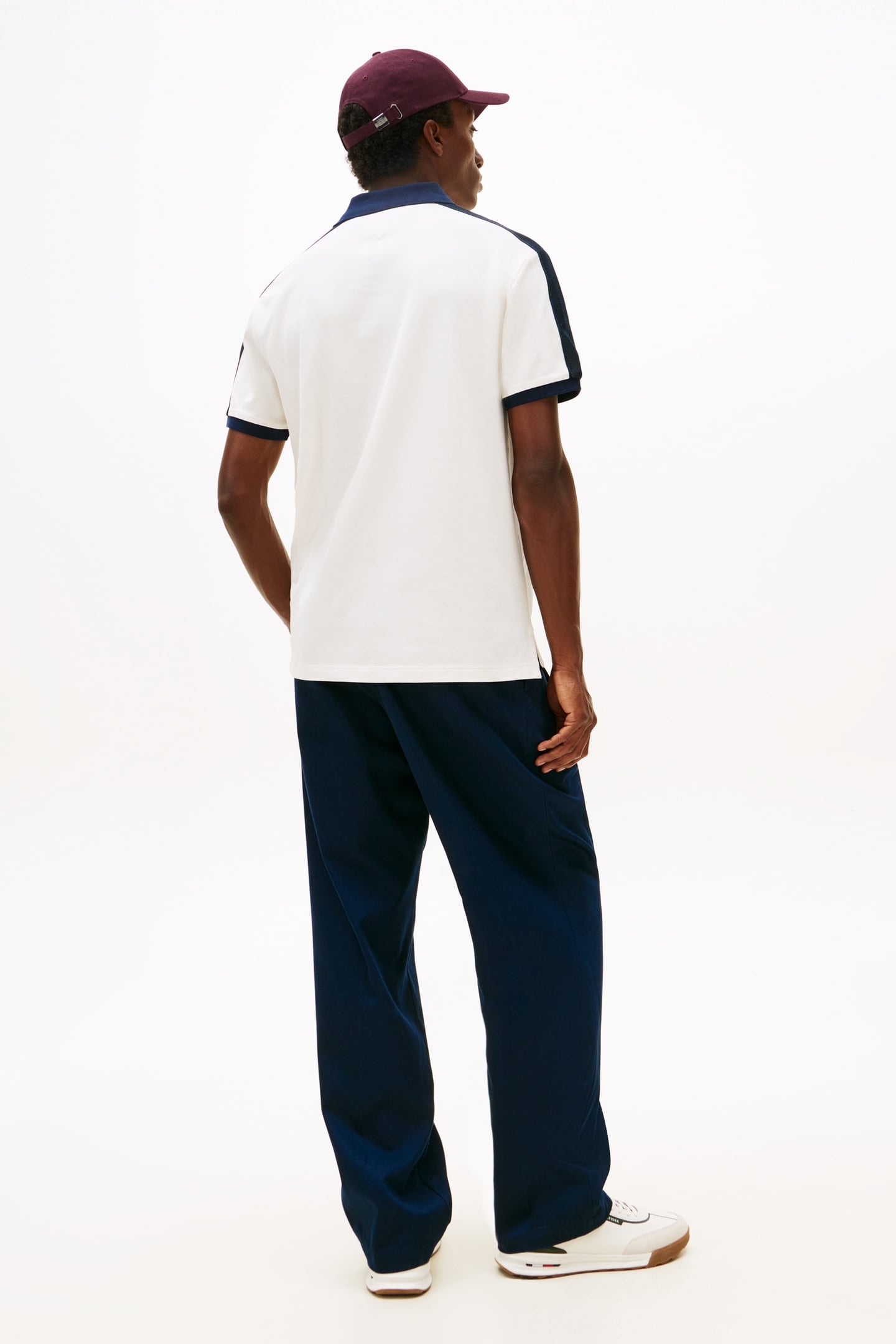 MESH DETAIL CLASSIC POLO IVORY PETAL 3