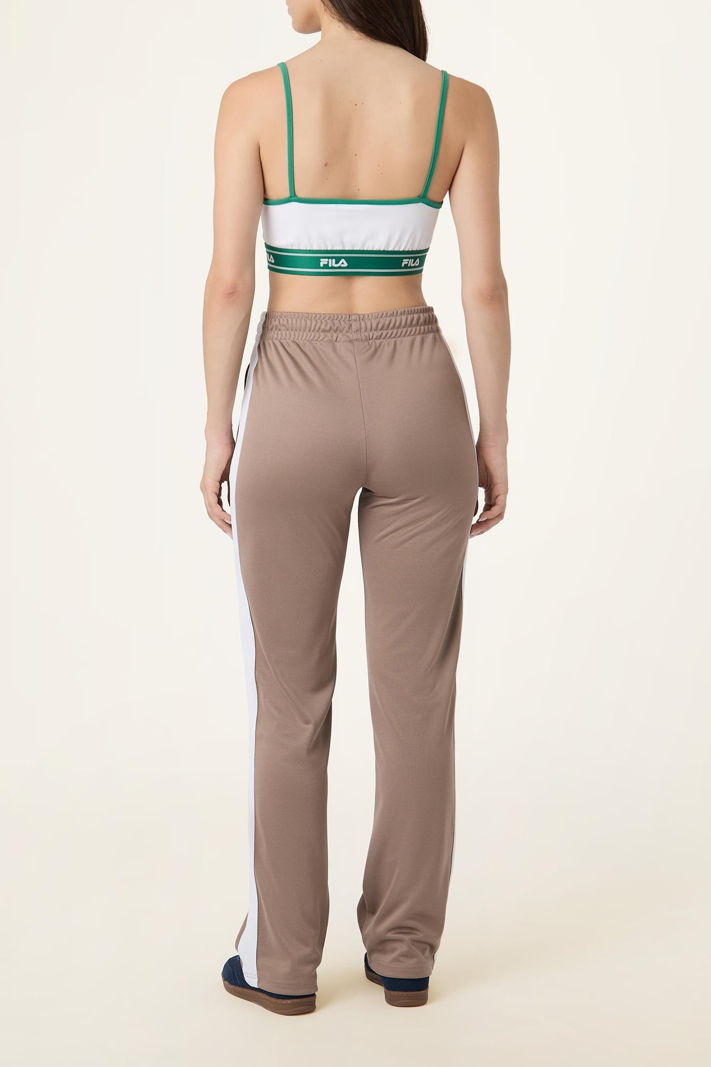 SAGANO STRAIGHT TAPED TRACK PANTS TAUPE GRAY 3
