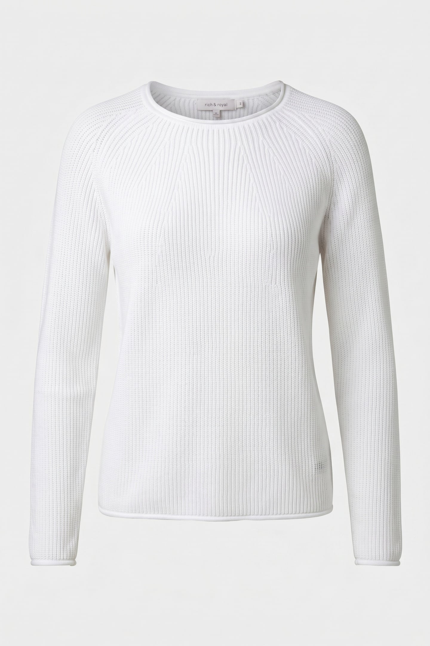 SEAMLESS CREW-NECK HALF CARDIGAN PEARL WHITE 3