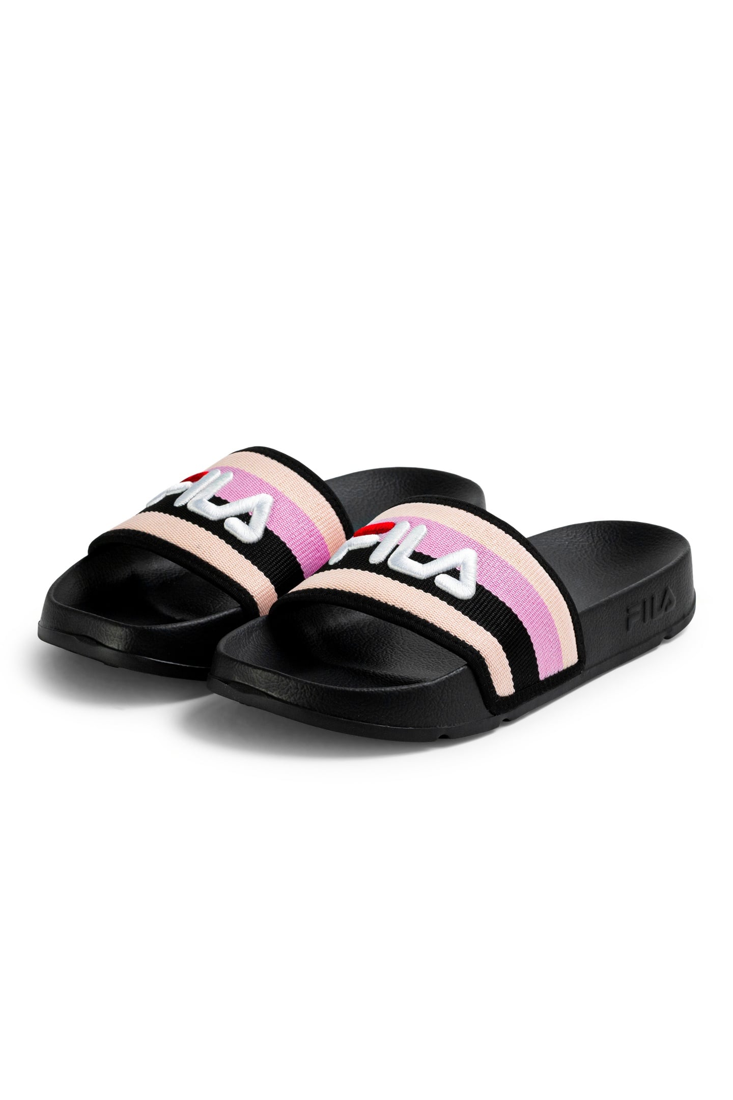MORRO BAY STRIPES SLIPPER WMN BLACK-PRISM PINK 2