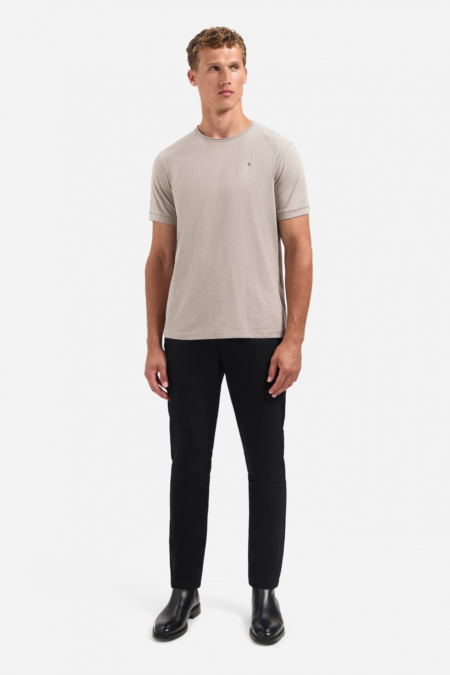 T-SHIRT CREWNECK SLUB CLAY 2
