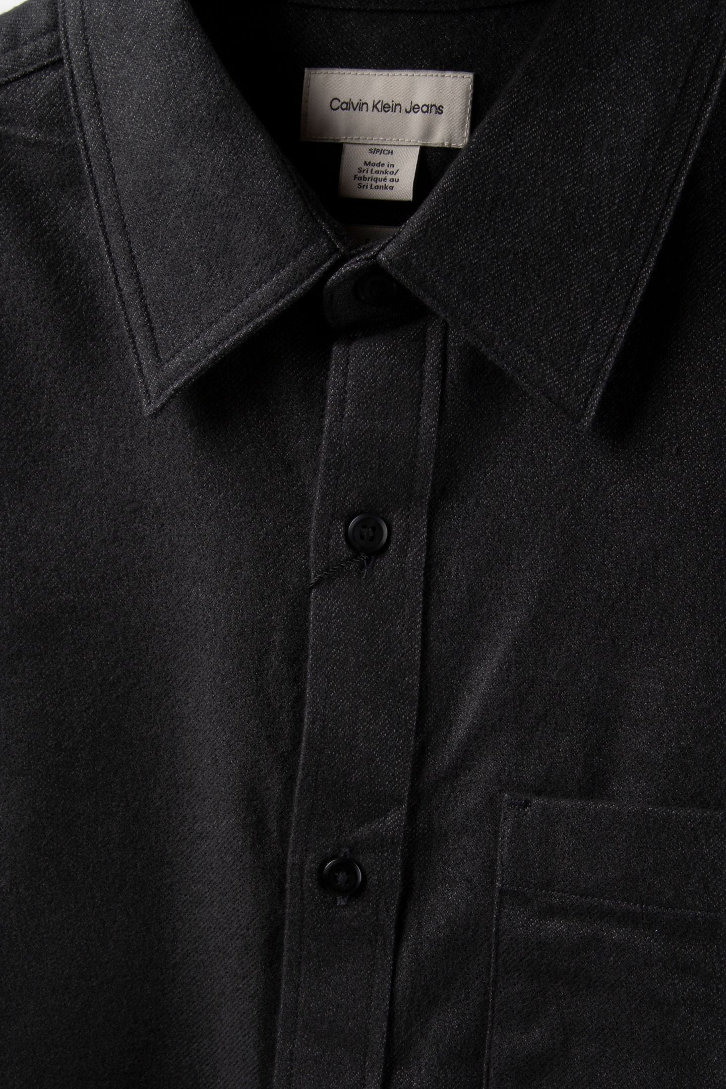 LS MELANGE FLANNEL SHIRT BLACK 4