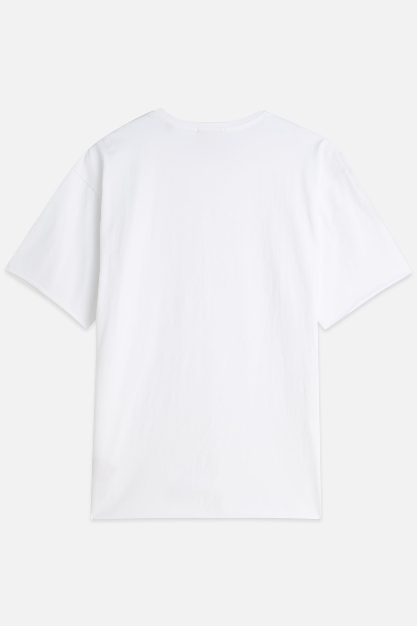 CORE RAW-EDGED RELAXED-FIT GARMENT-DYED T-SHIRT BRIGHT WHITE 2