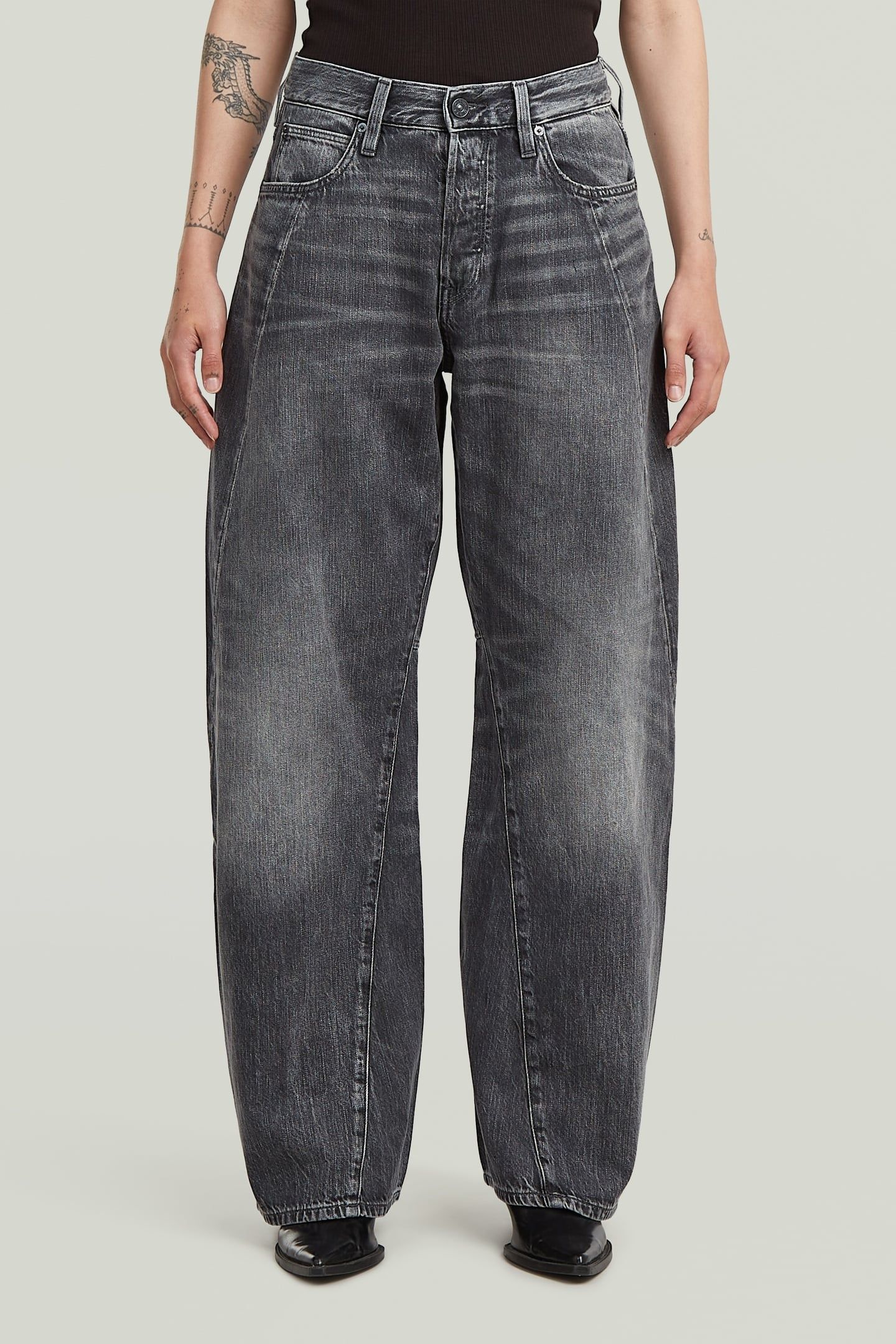 CONTOR 3D WIDE JEANS MEDIUM BLUE 1