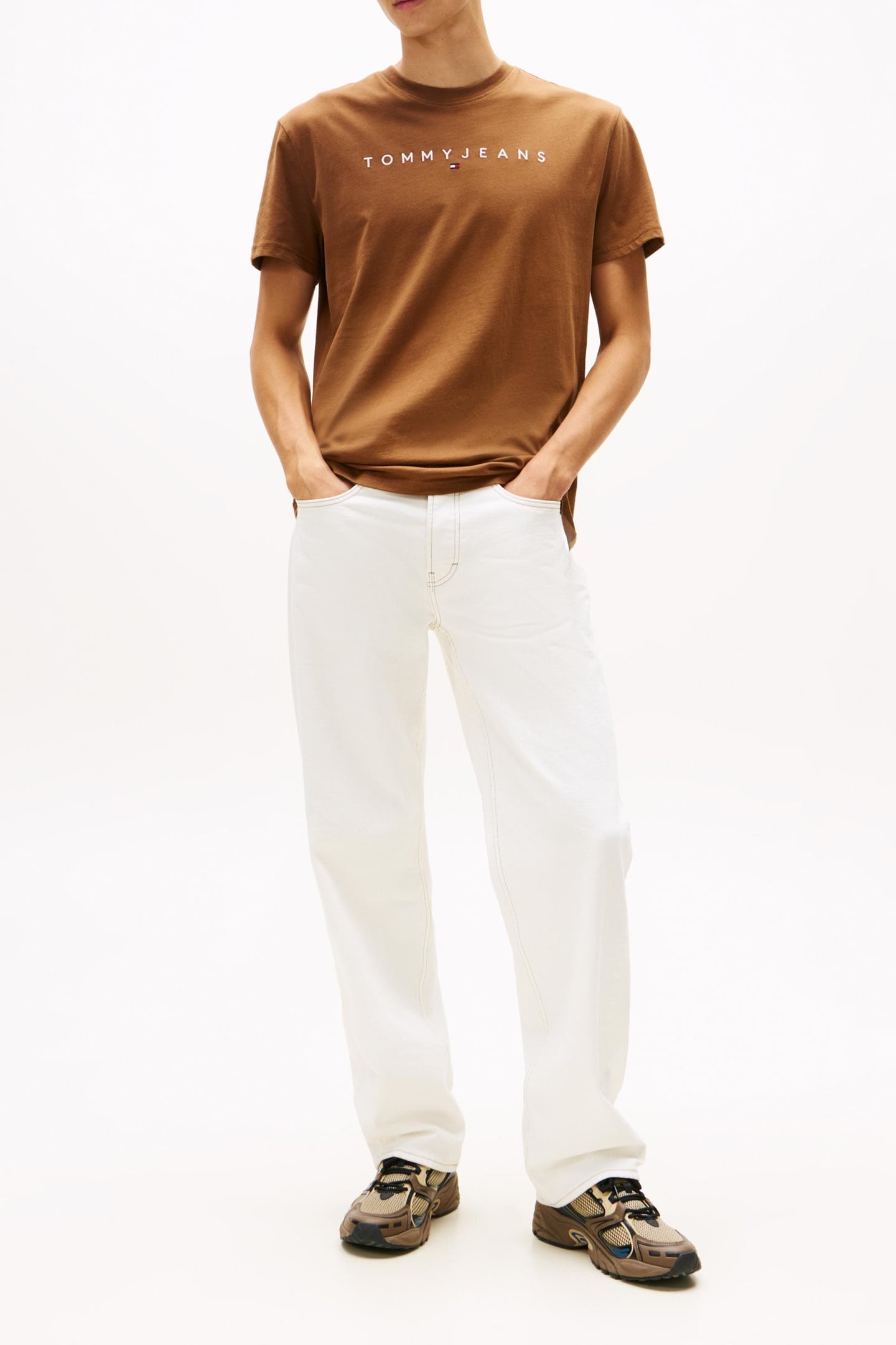 REGULAR LINEAR LOGO TEE PECAN NUT MULTI 4