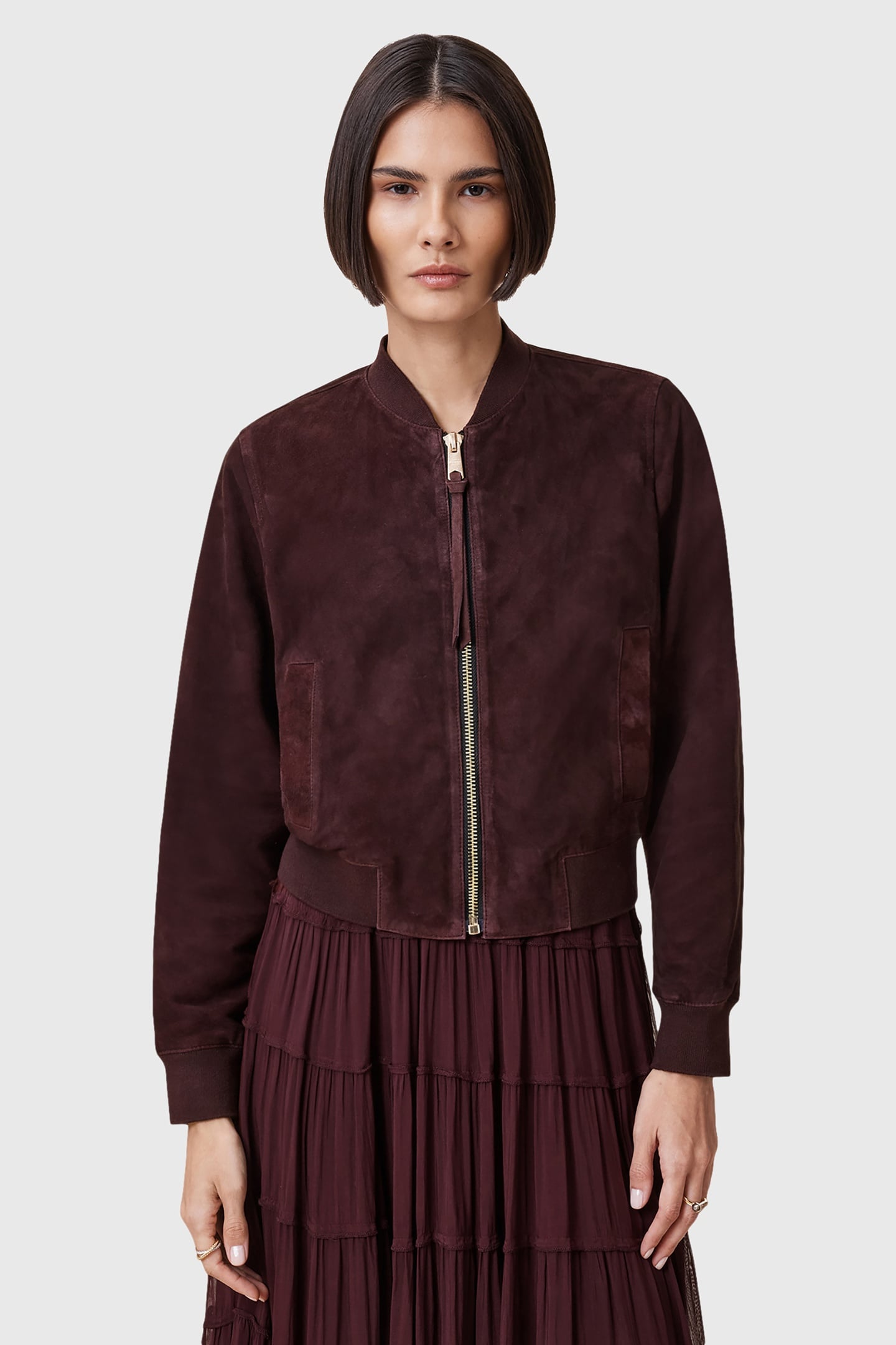 ORTEN SUEDE BOMBER OXBLOOD RED 2