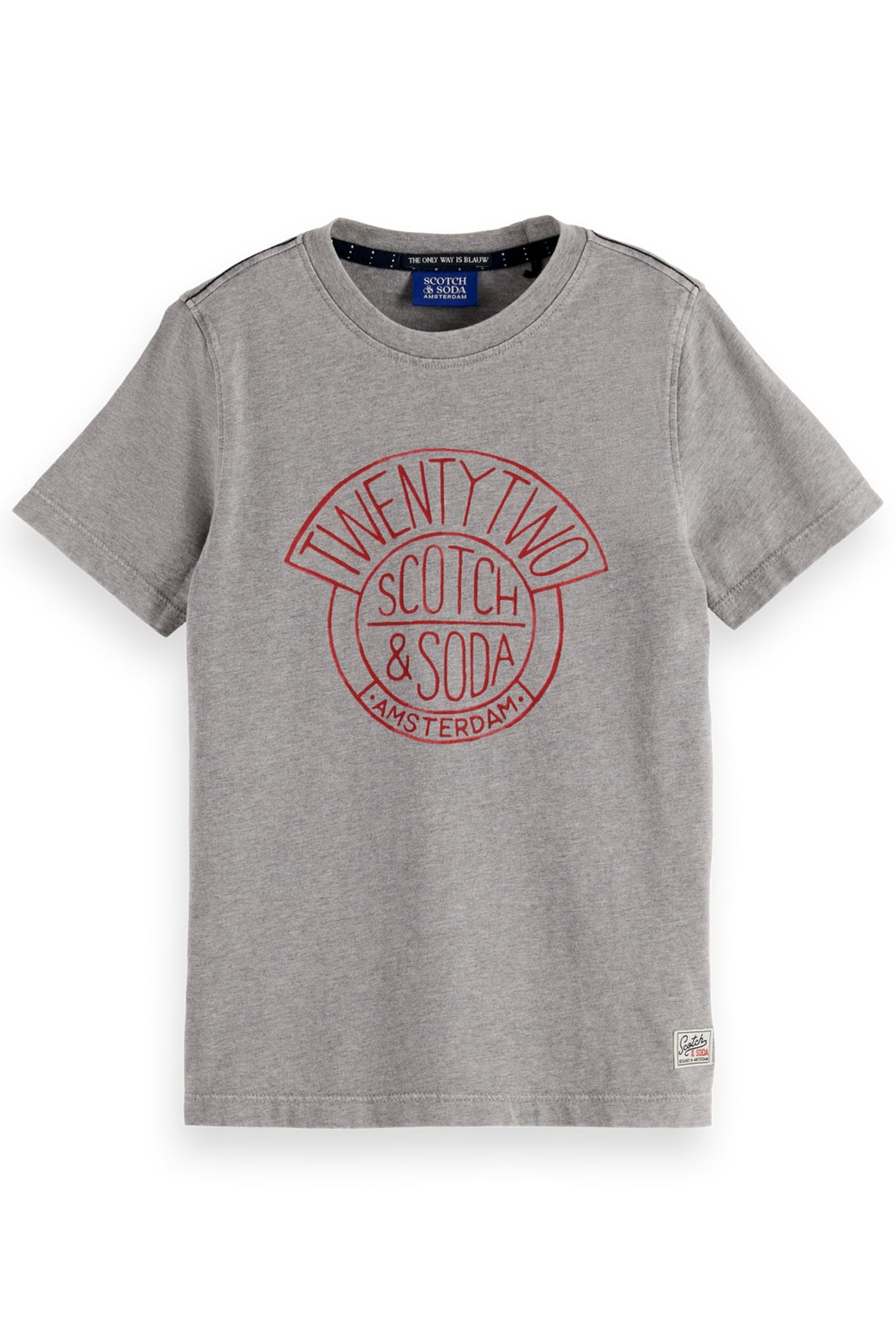 BOY REGULAR-FIT WASHED ARTWORK T-SHIRT GREY MELANGE 1