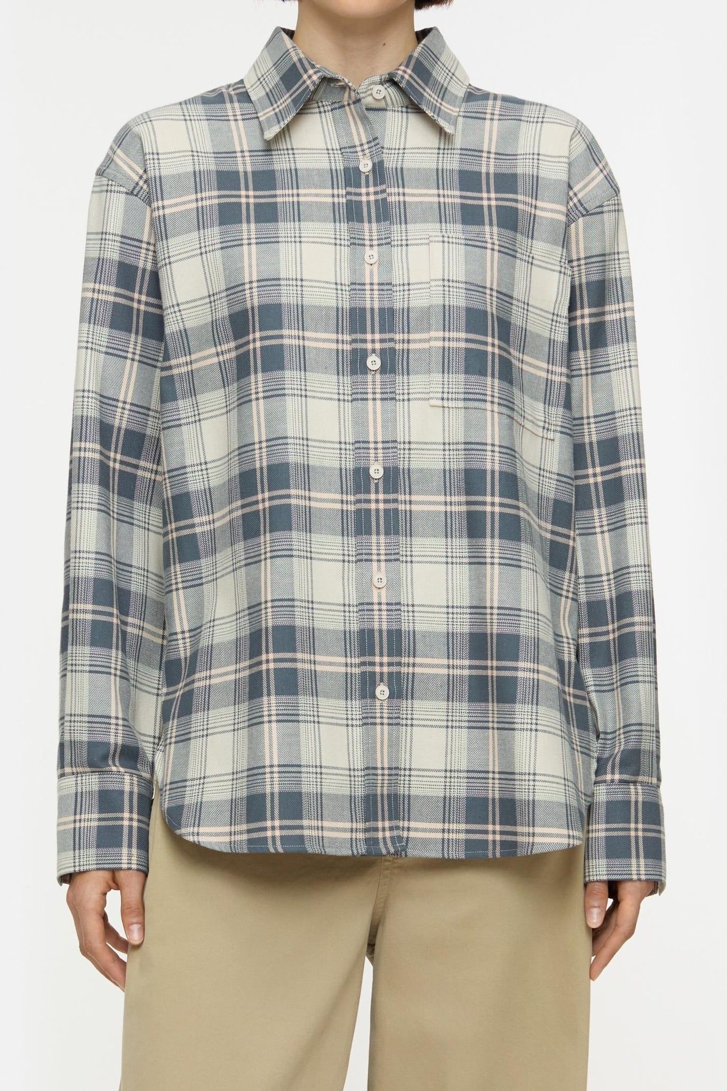 OVERSIZE SHIRT GRAPHITE BLUE 1
