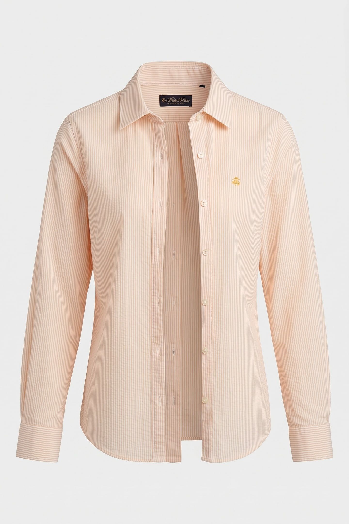 COTTON SEERSUCKER LOGO SHIRT YELLOW 3