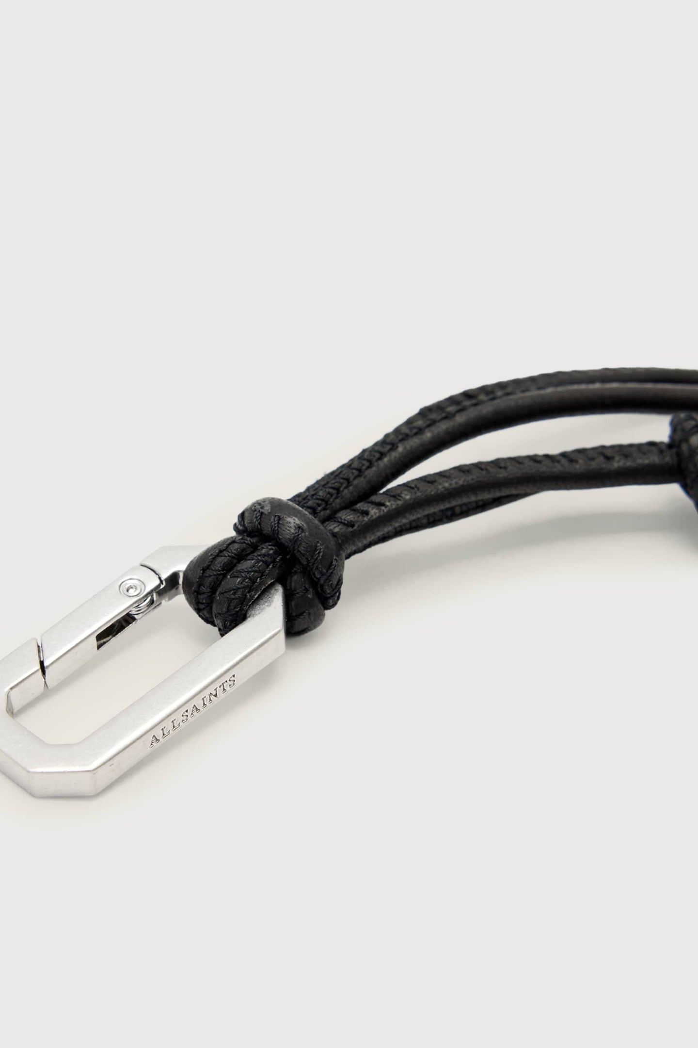 LTHR G CROSS KEYRING BLACK 3