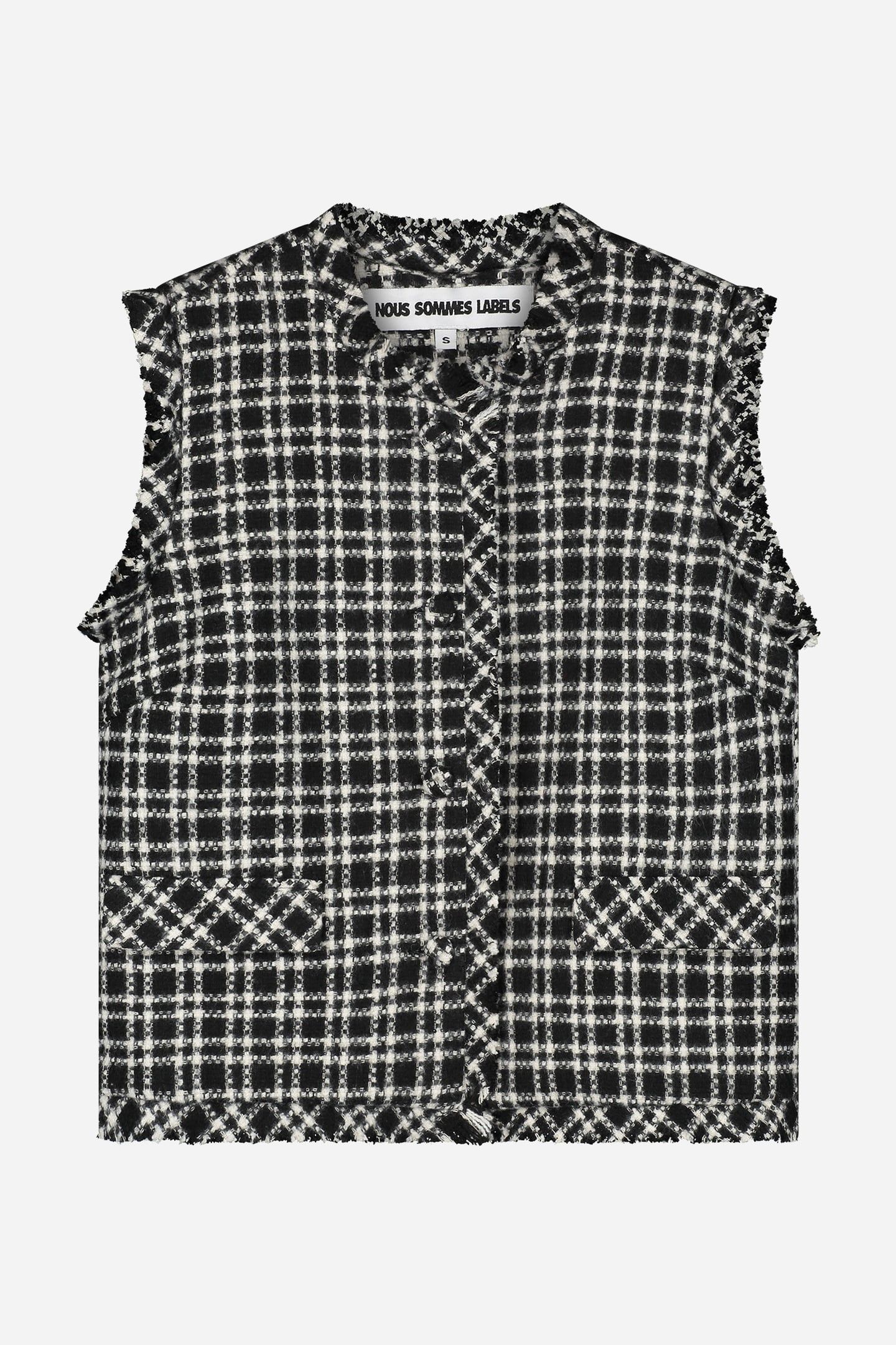 NOUS SOMMES LABELS – JIMMIE TWEED GILET BLACK 4