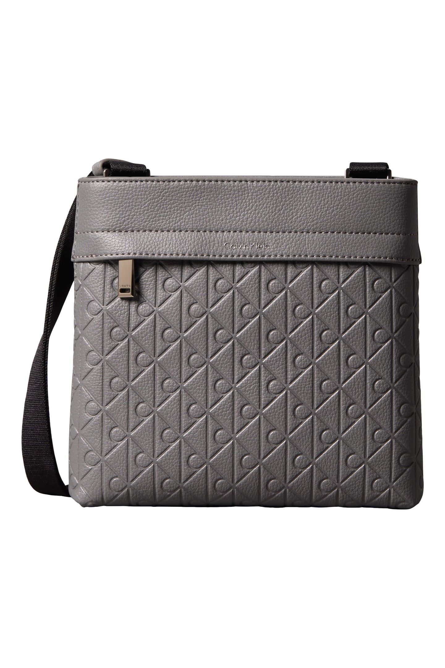 EMBLEM EMBOSS SLING BAG CHARCOAL GRAY 2